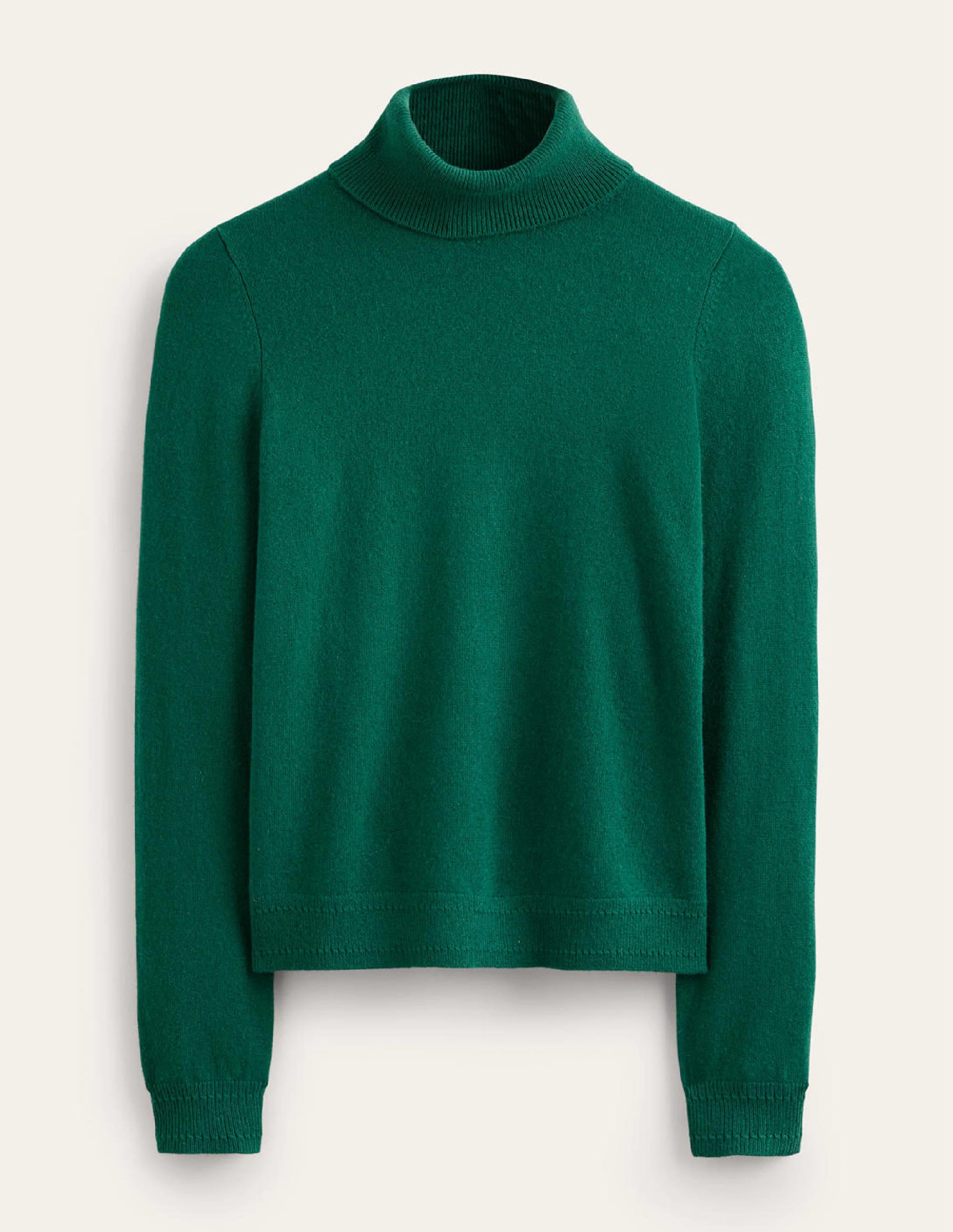 Eva Cashmere Roll-Neck Sweater-Deep Forest - Image 6