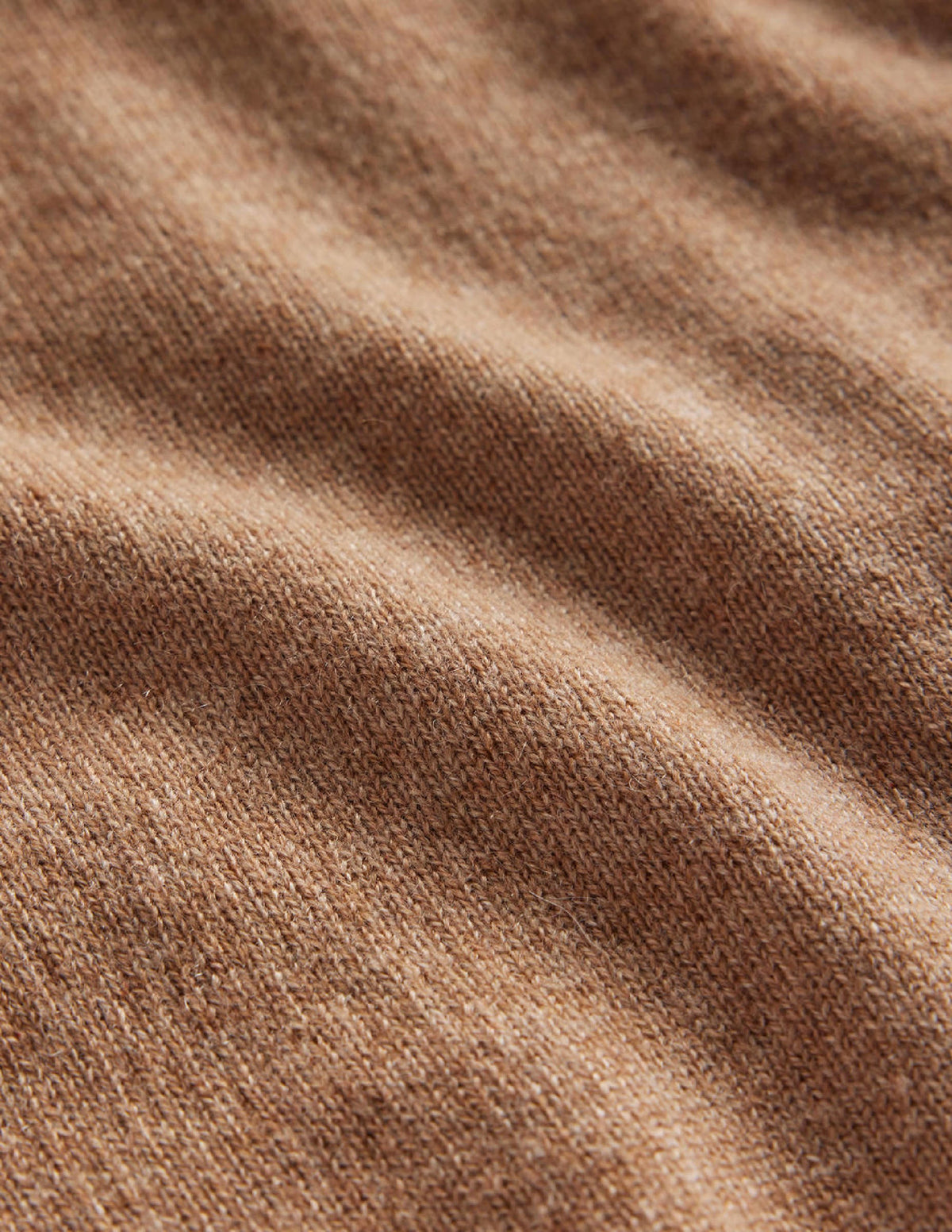 Eva Cashmere Roll-Neck Sweater-Camel Melange - Image 6