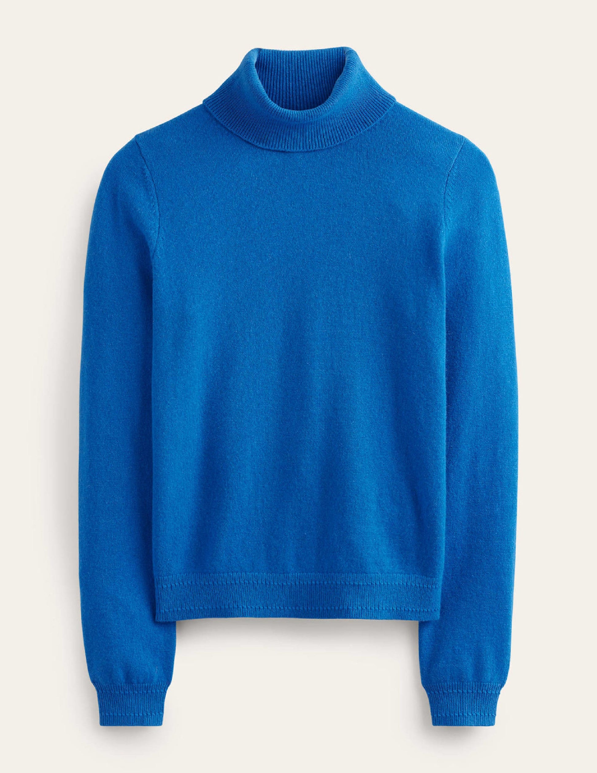 Eva Cashmere Roll-Neck Sweater-Cyan-5