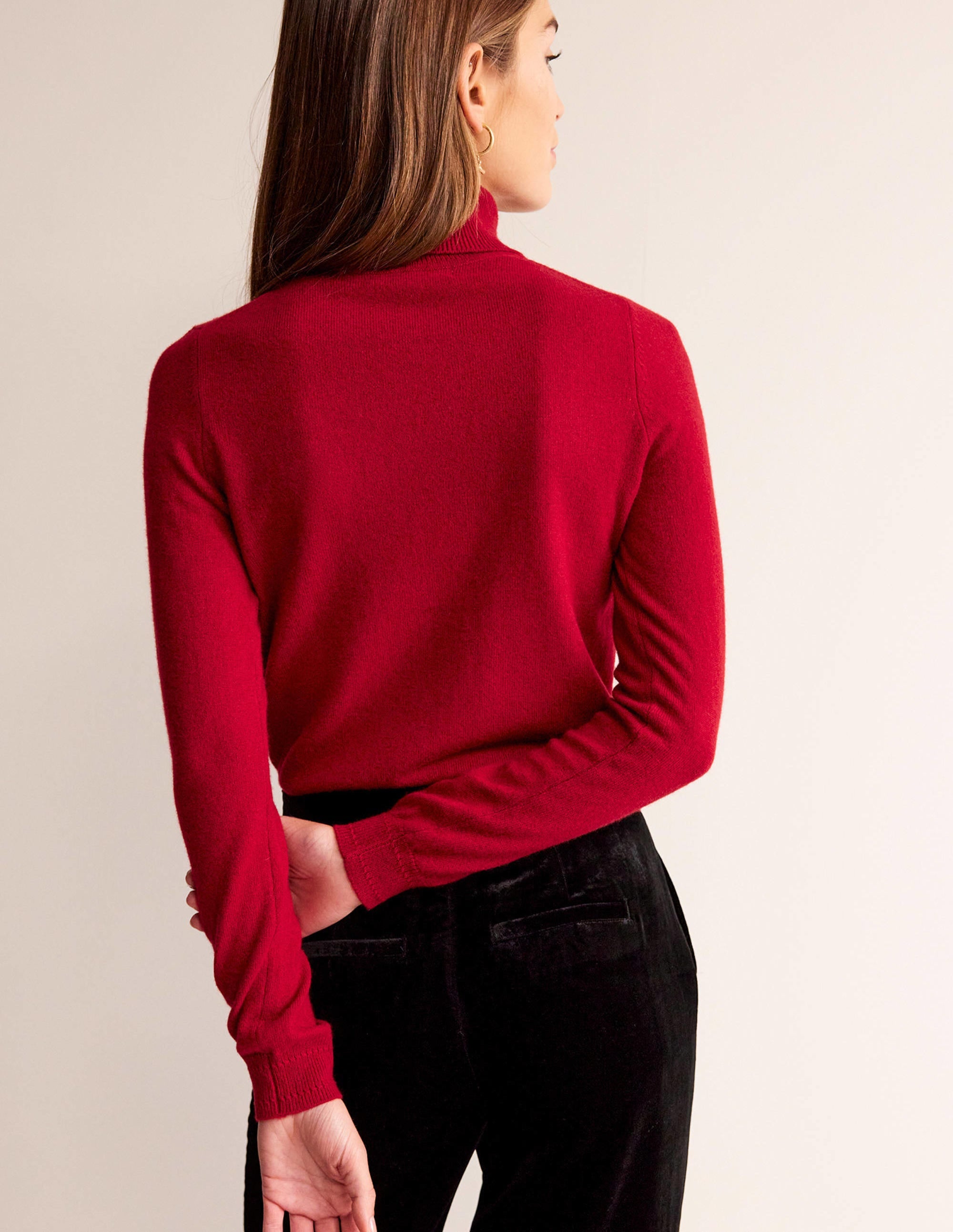 Eva Cashmere Roll-Neck Sweater-Salsa - Image 3