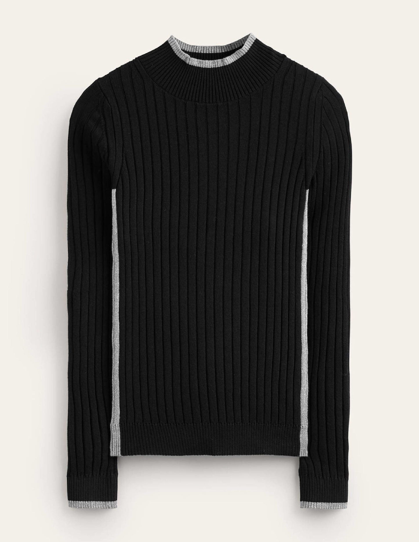 Isodora Ribbed Sweater-Black