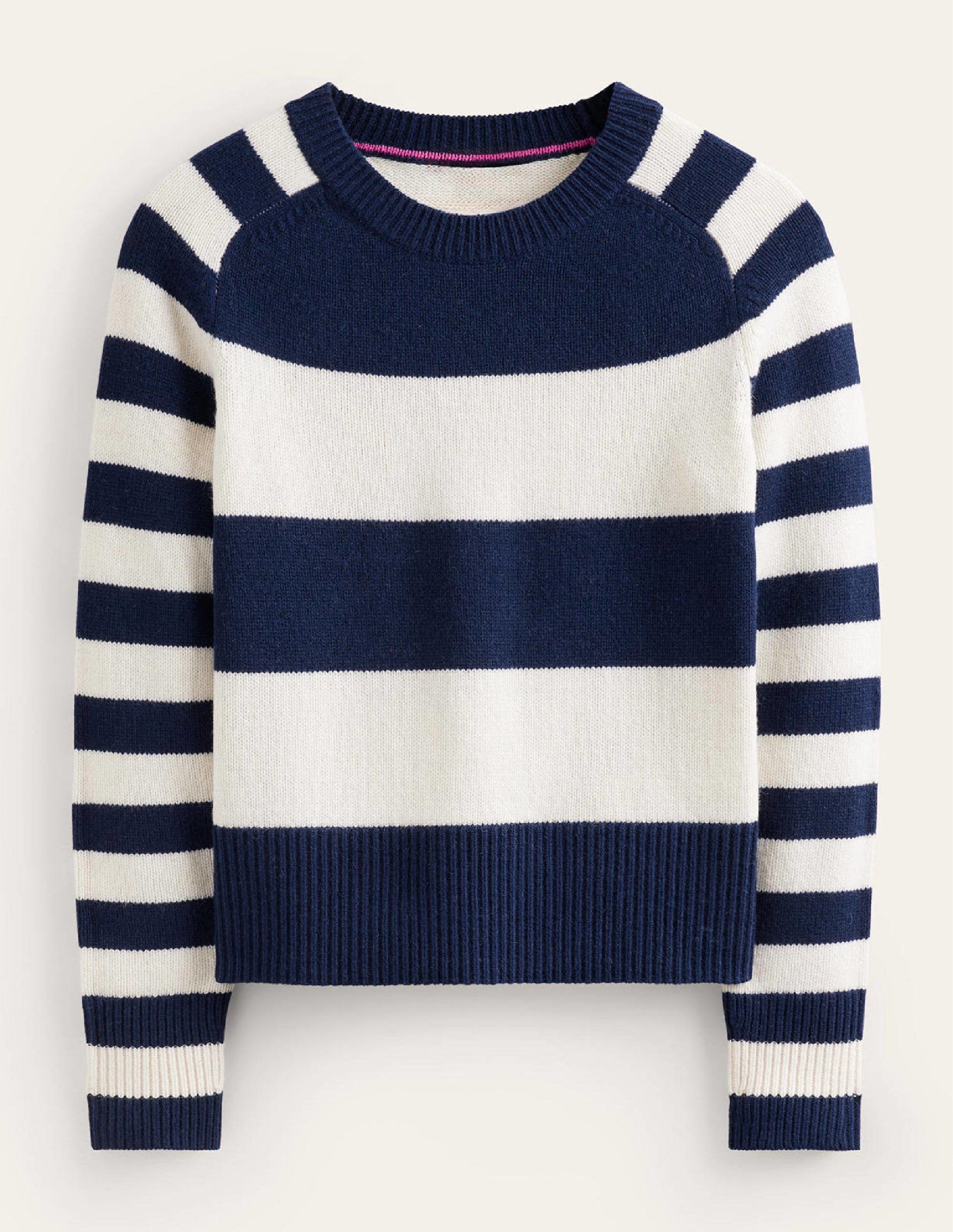 Olivia Merino Sweater-Navy and Ivory-6