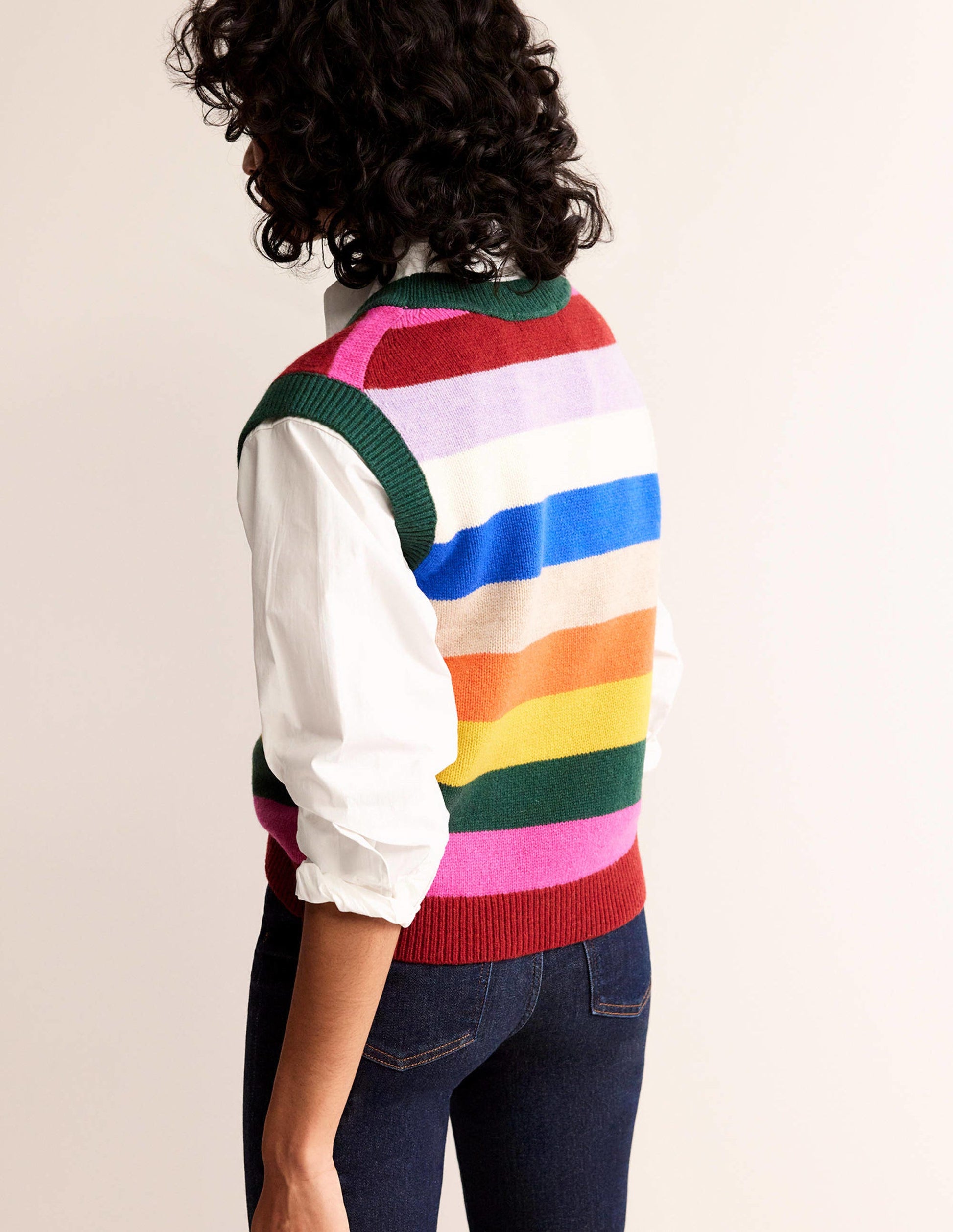 Olivia Merino Vest-Rainbow Multistripe-4