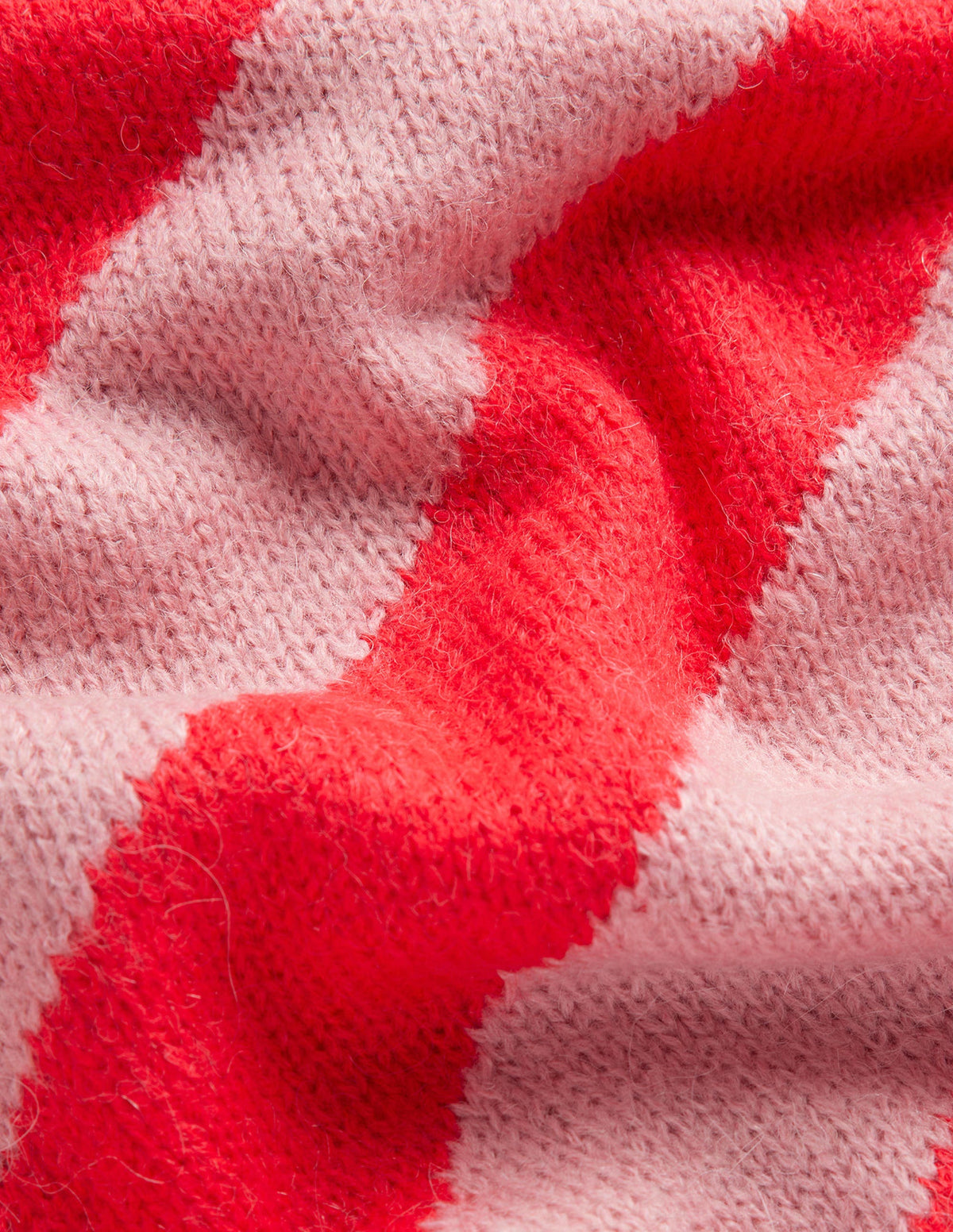 Fluffy Diagonal Stripe Sweater-Pink and Orange Stripe - Image 7