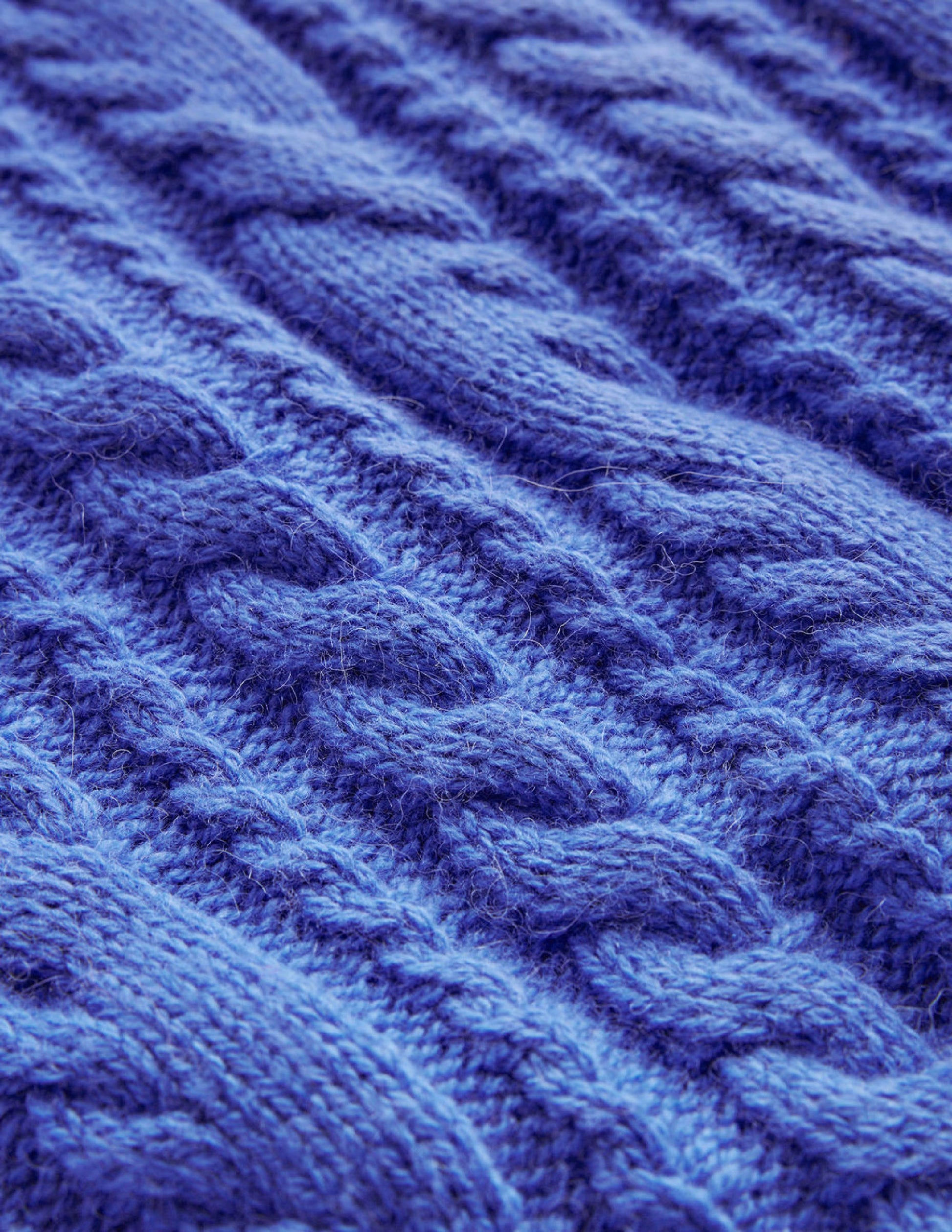 Cable Crew Neck Sweater Vest-Bright Cobalt-7