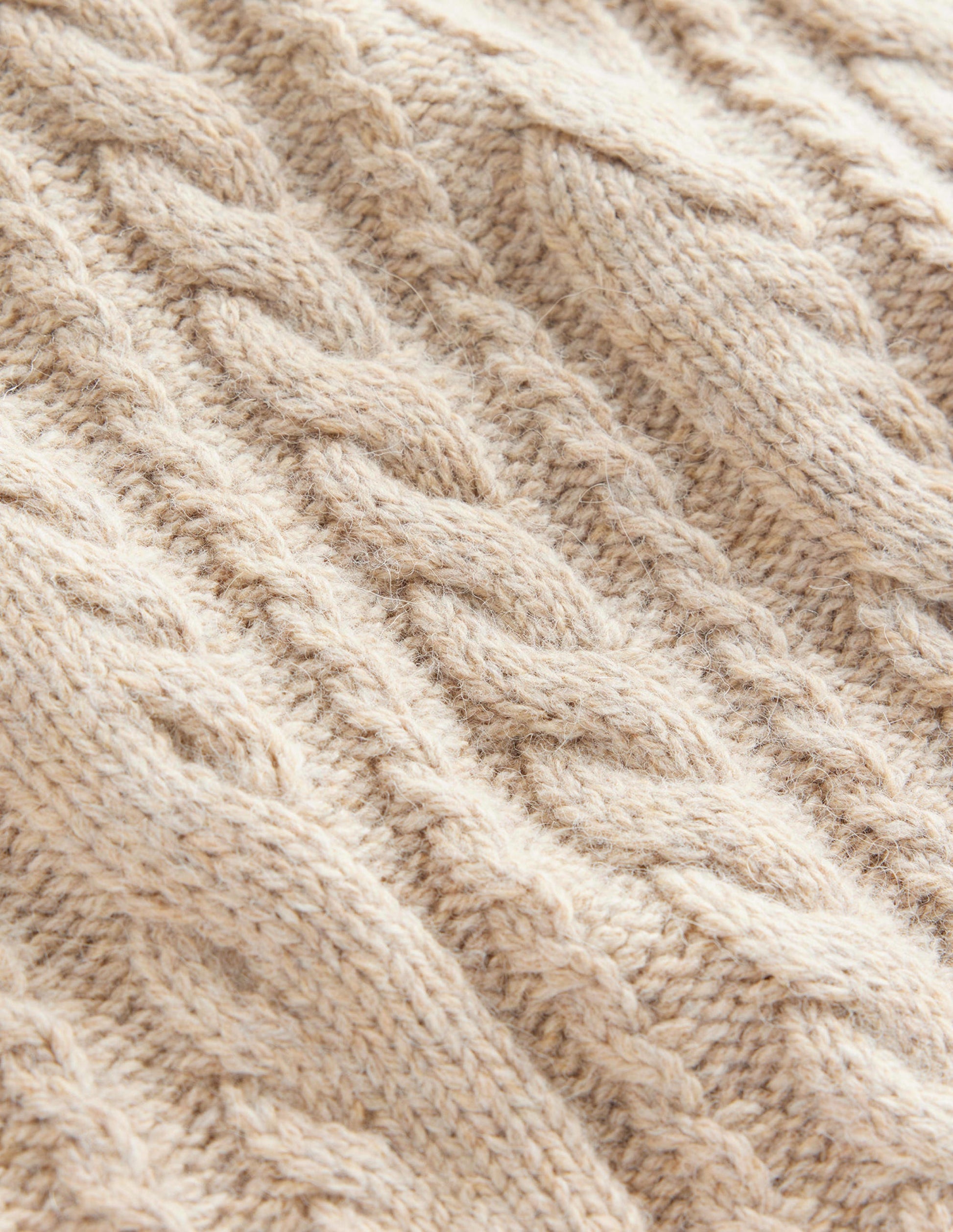 Cable Crew Neck Sweater Vest-Chinchilla Melange-6