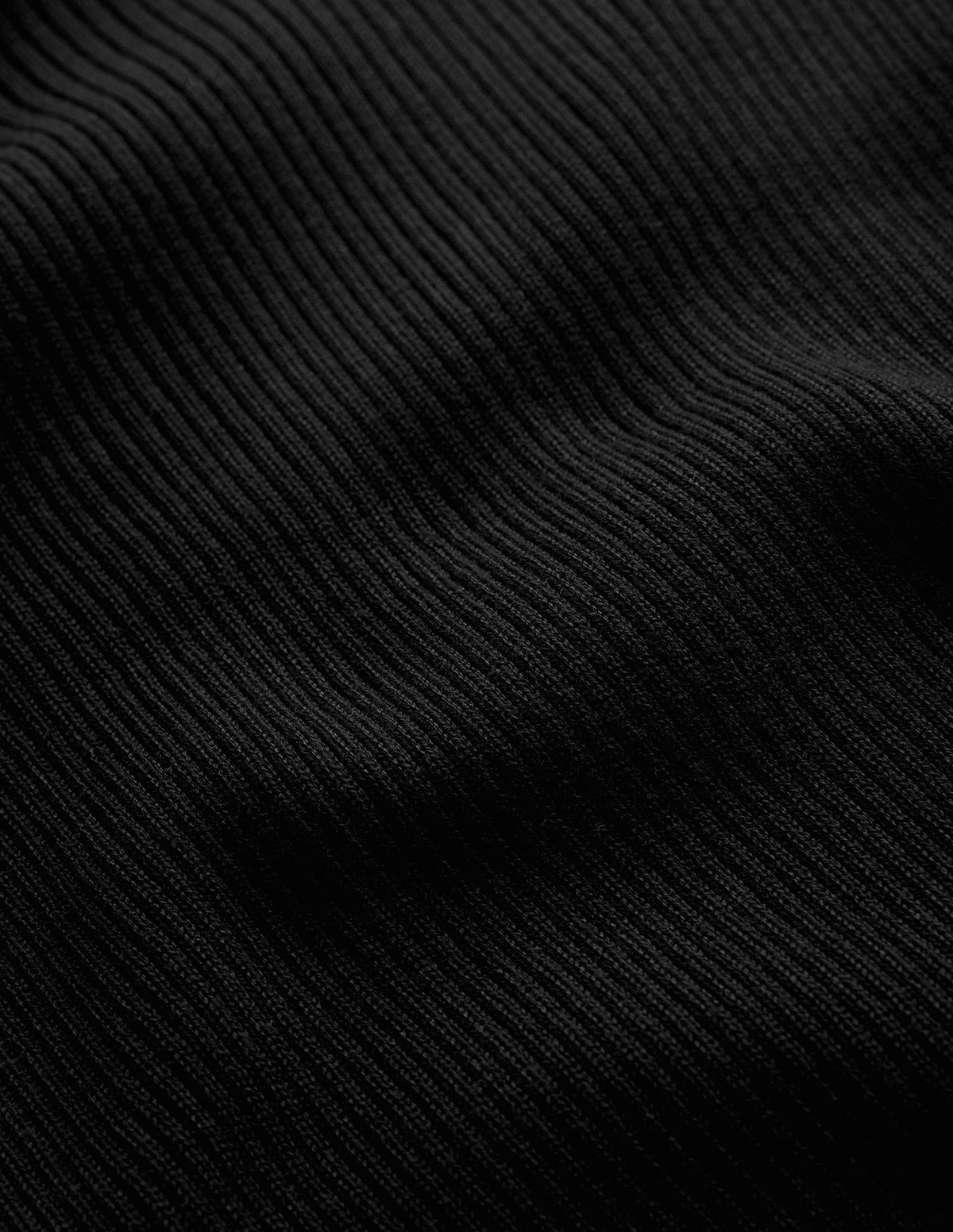 Ribbed Cotton Jumper-Black - Image 6