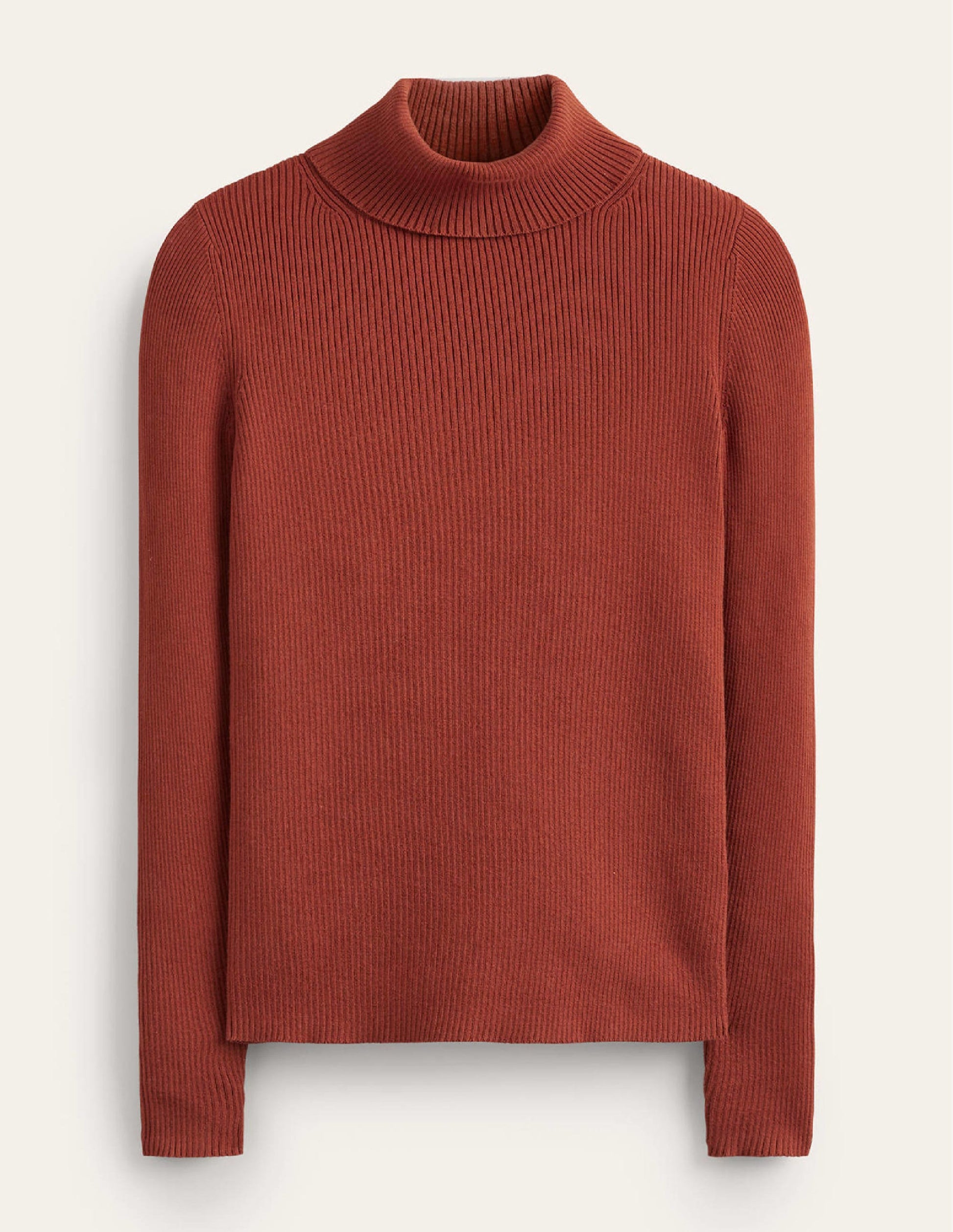 Catriona Roll Neck Sweater-Chestnut Brown-5