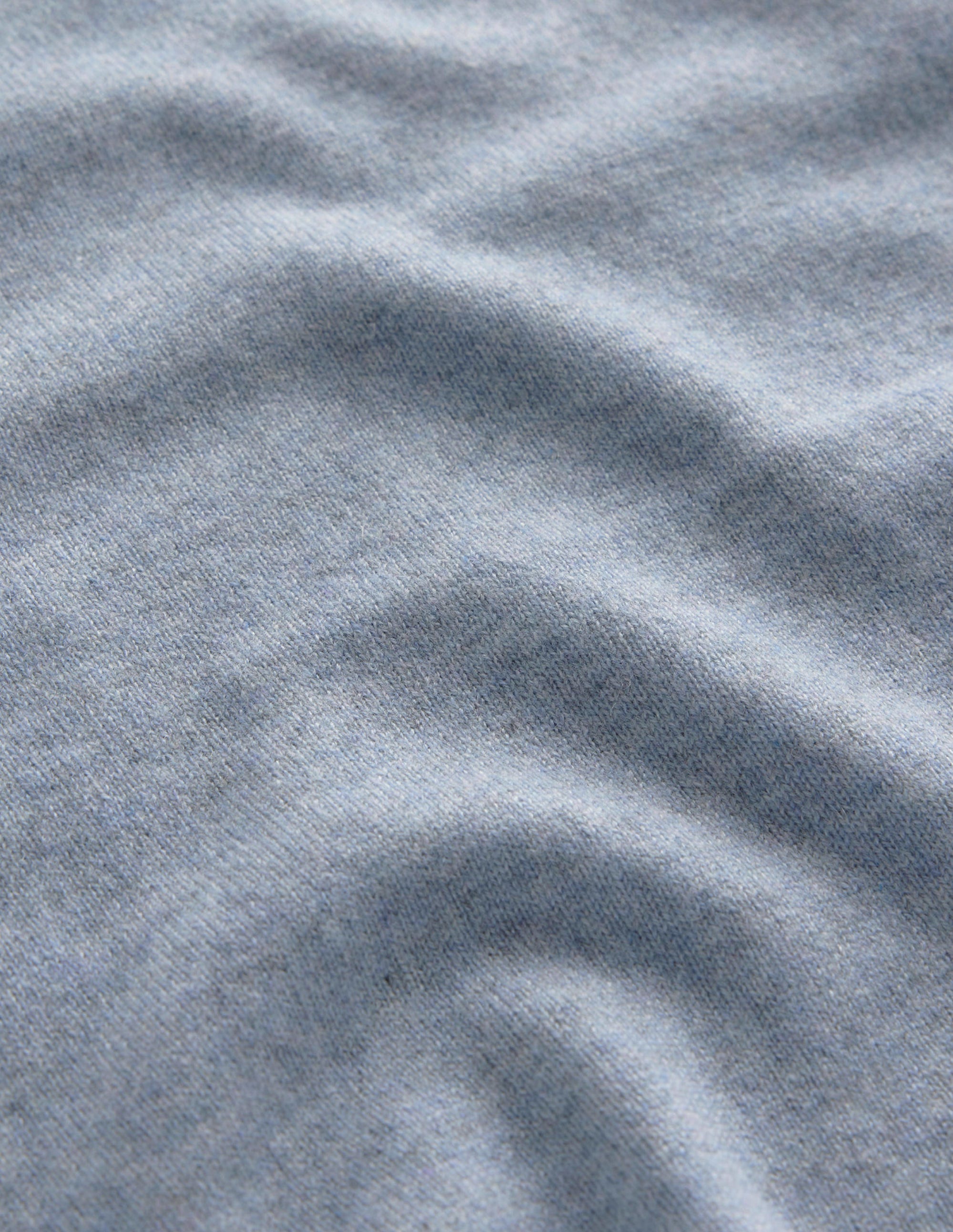 Scallop-Trim Cashmere Sweater-Dusk Blue - Image 6