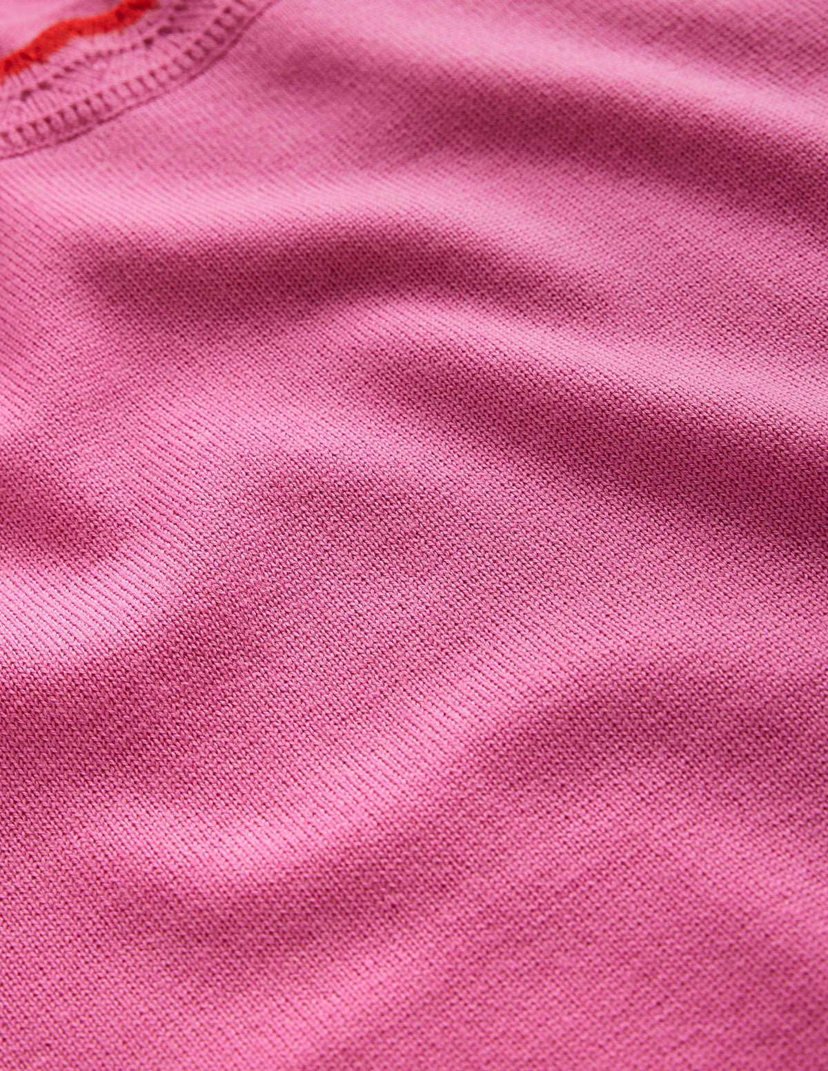 Merino Scalloped T-shirt-Mid Pink-5