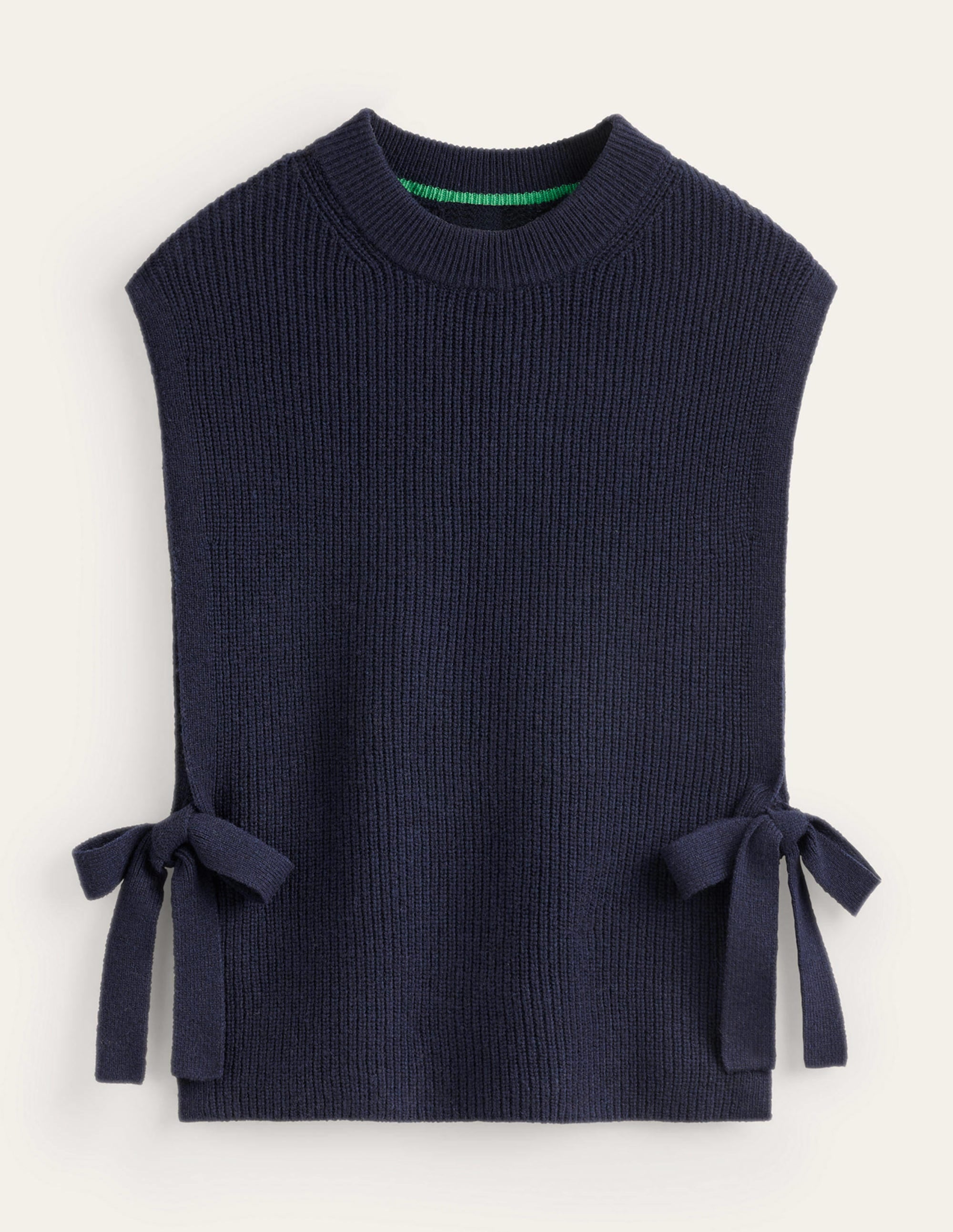 Tie-Side Knitted Tabard-Navy - Image 6