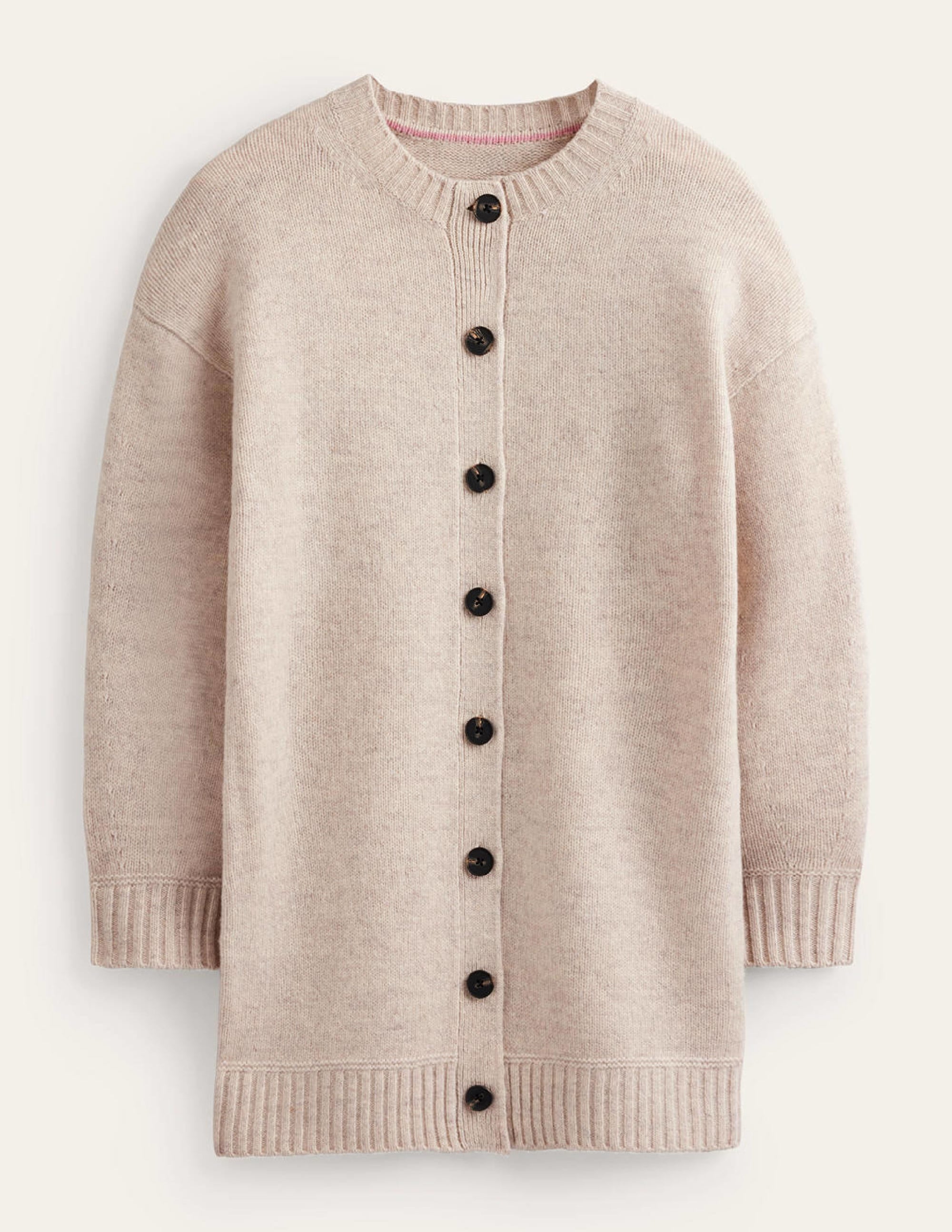 Brushed Wool Coatigan-Oatmeal Melange - Image 6