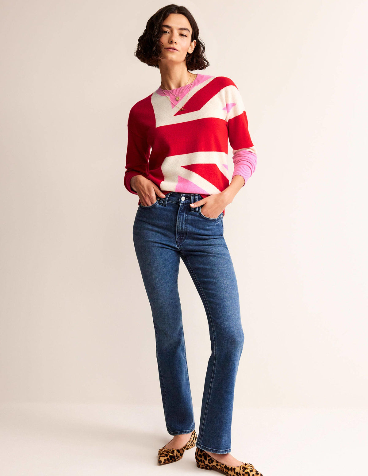 Lydia Cashmere Jumper-Cherry Blossom Melange-4