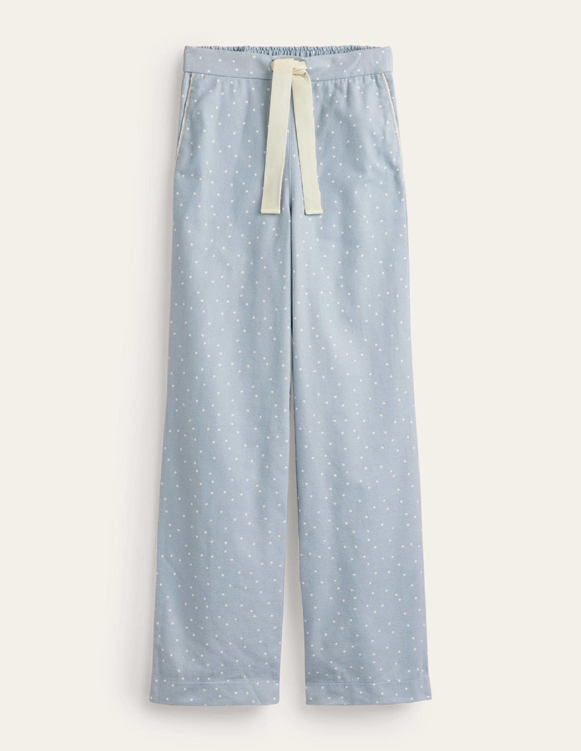 Brushed Cotton Pajama Pants-Surf, Spaced Dotty - Image 5