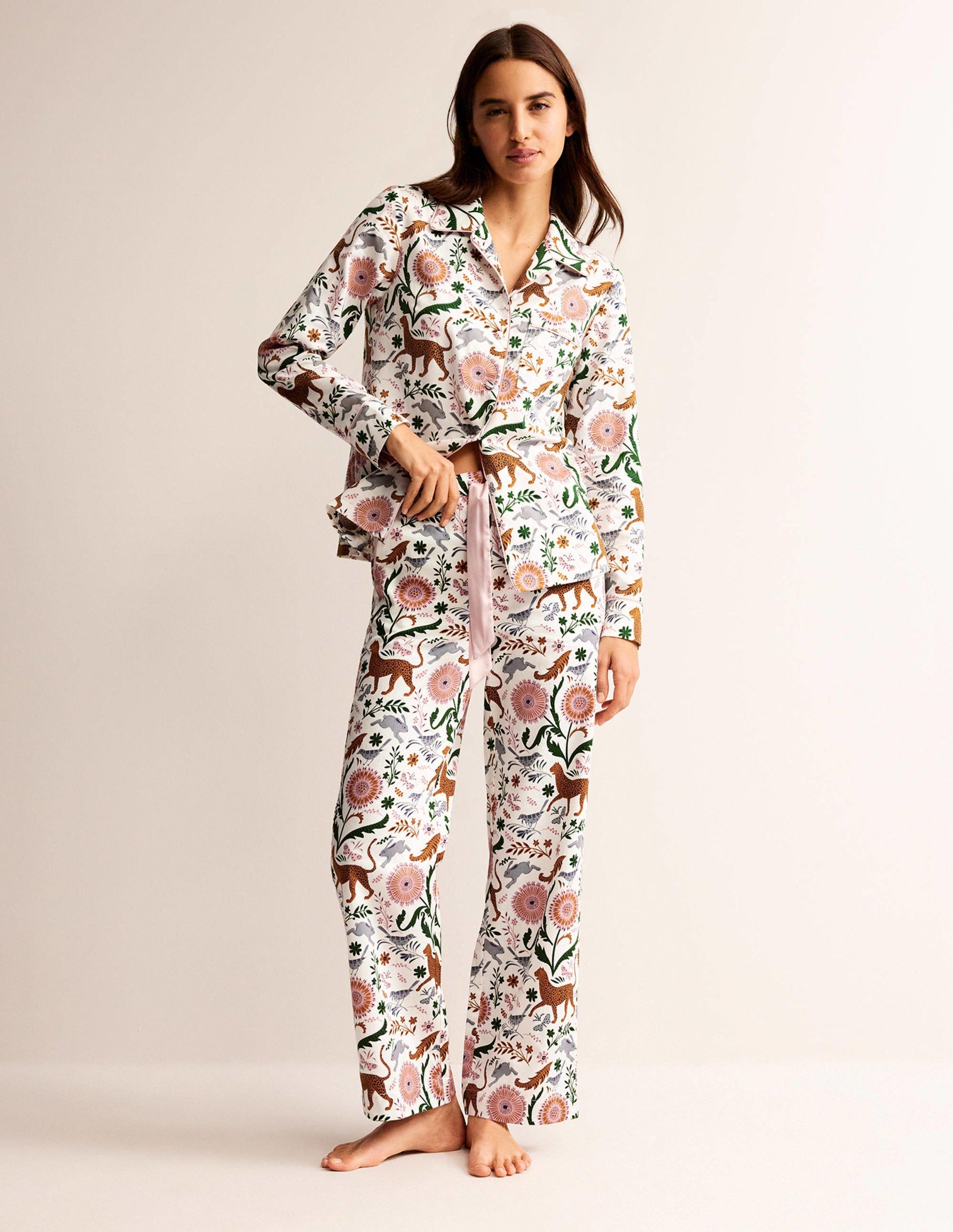 Cotton Sateen Pajama Trousers-DONT USE-1