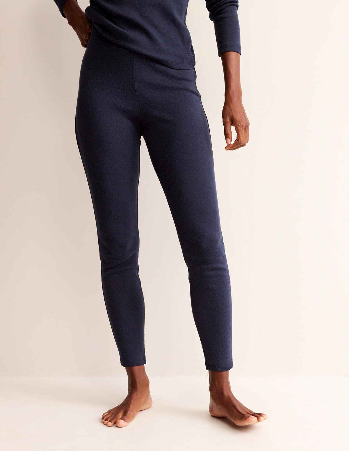 Jersey Pajama Leggings-Navy-4