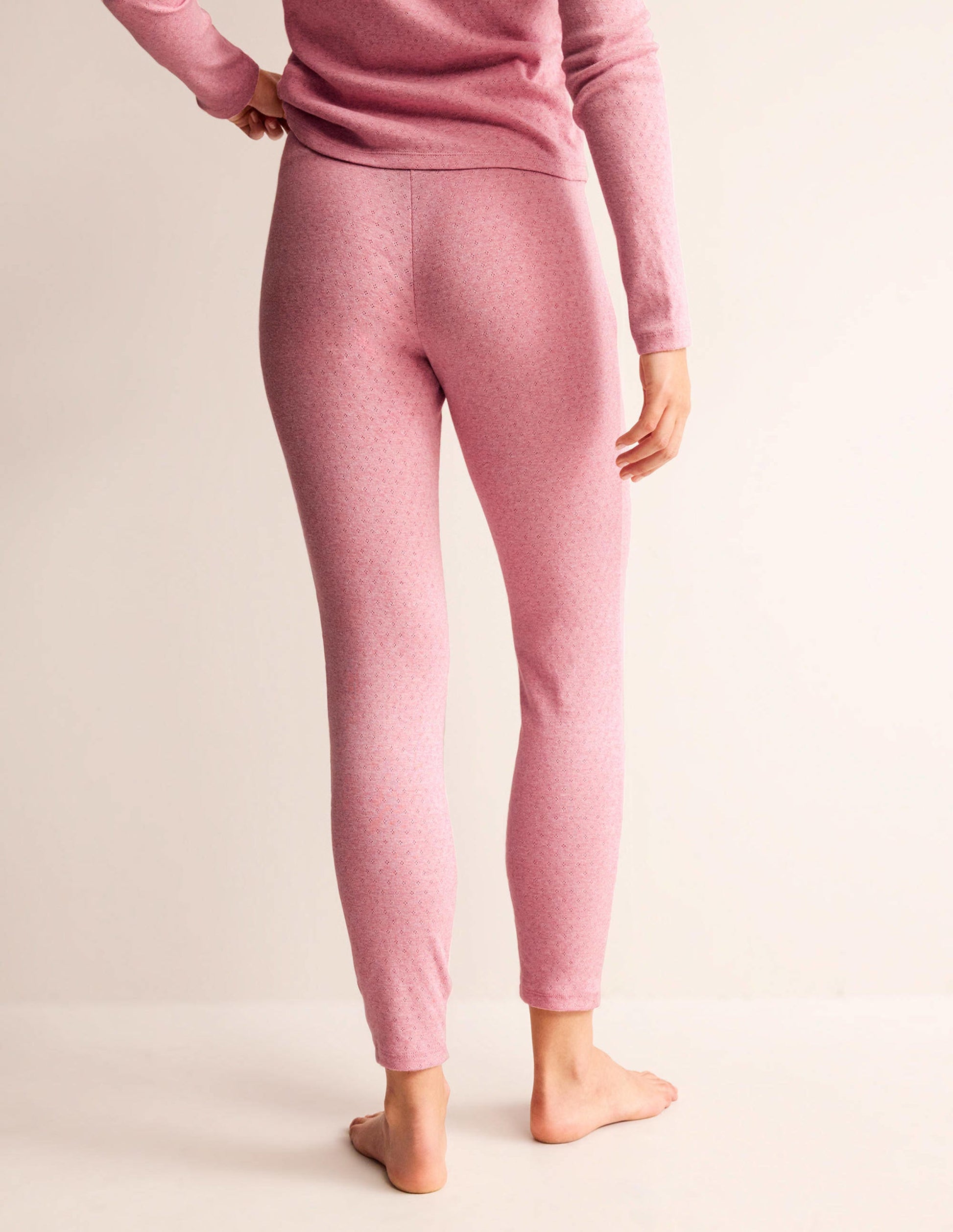 Jersey Pajama Leggings-Light Pink Marl-3