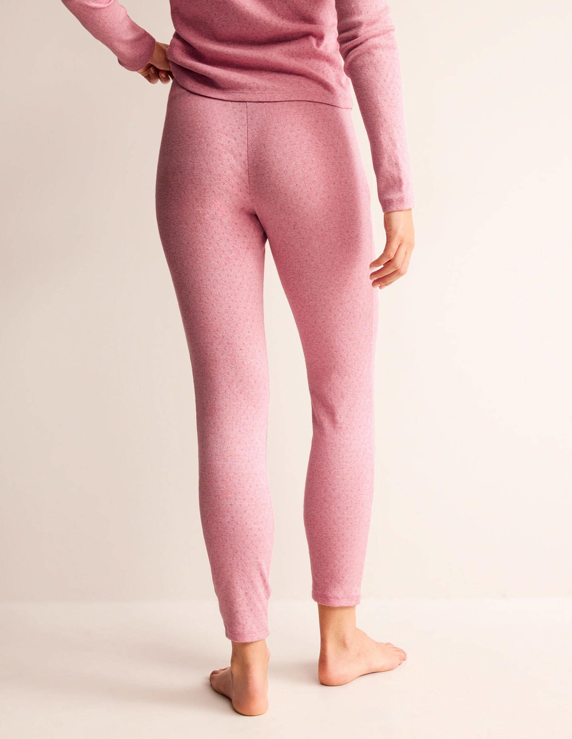 Jersey Pajama Leggings-Light Pink Marl - Image 3
