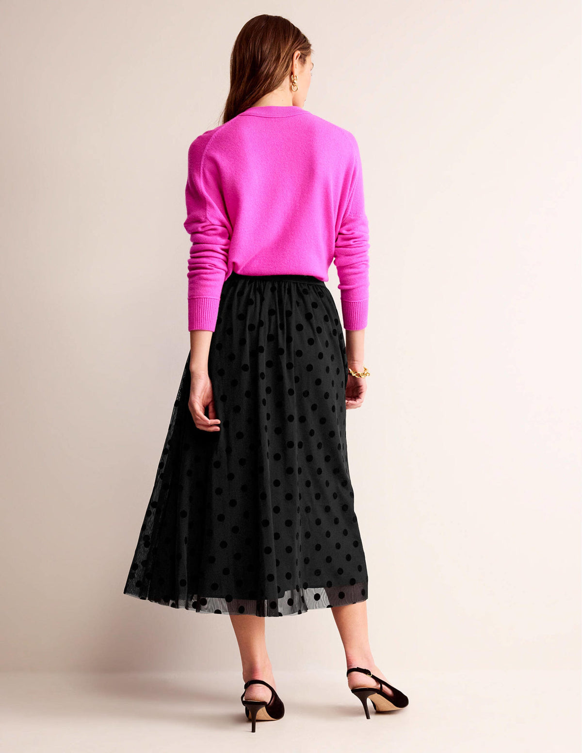 Tulle Full Midi Skirt-Black Spot - Image 6