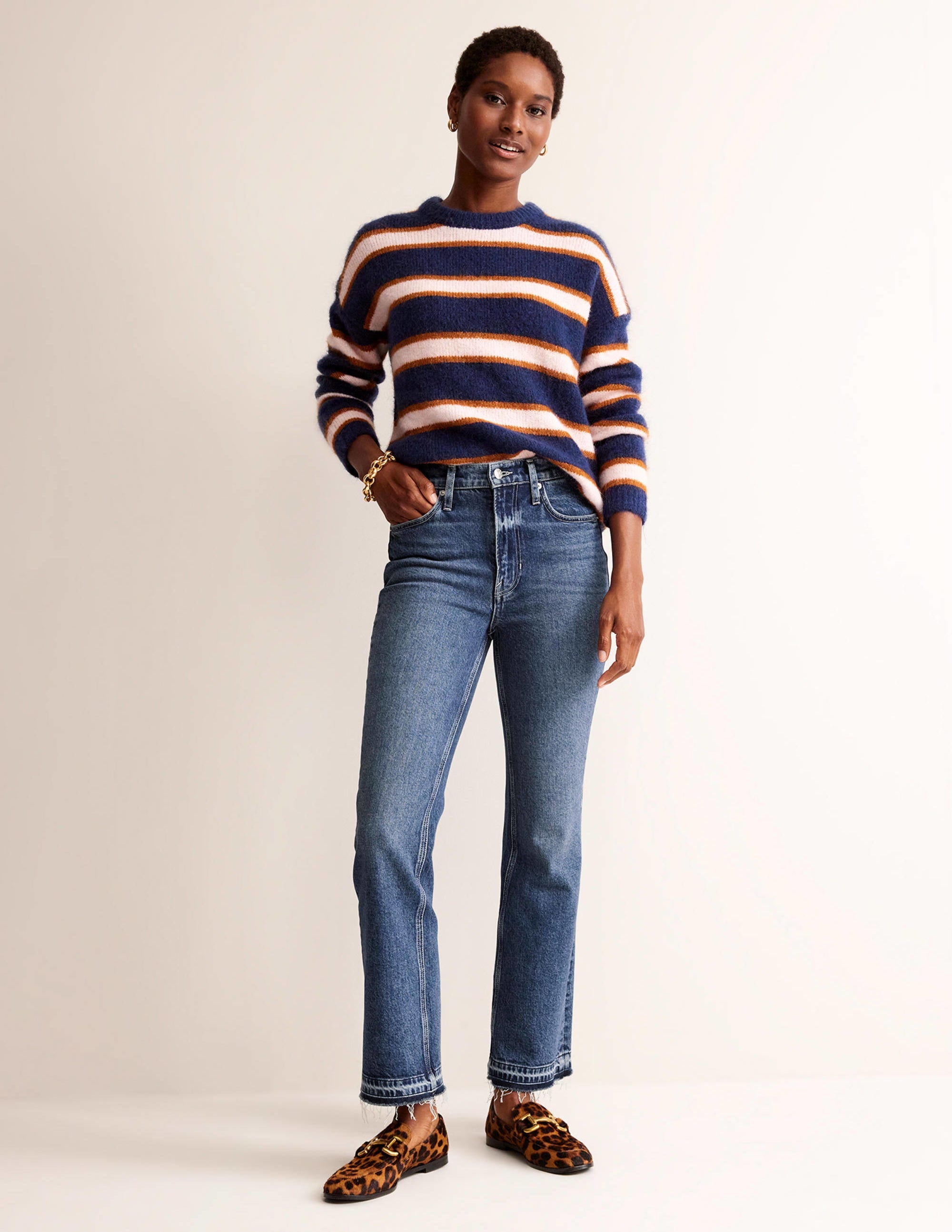 Mid Rise Baby Kick Jeans-Dark Vintage - Image 1