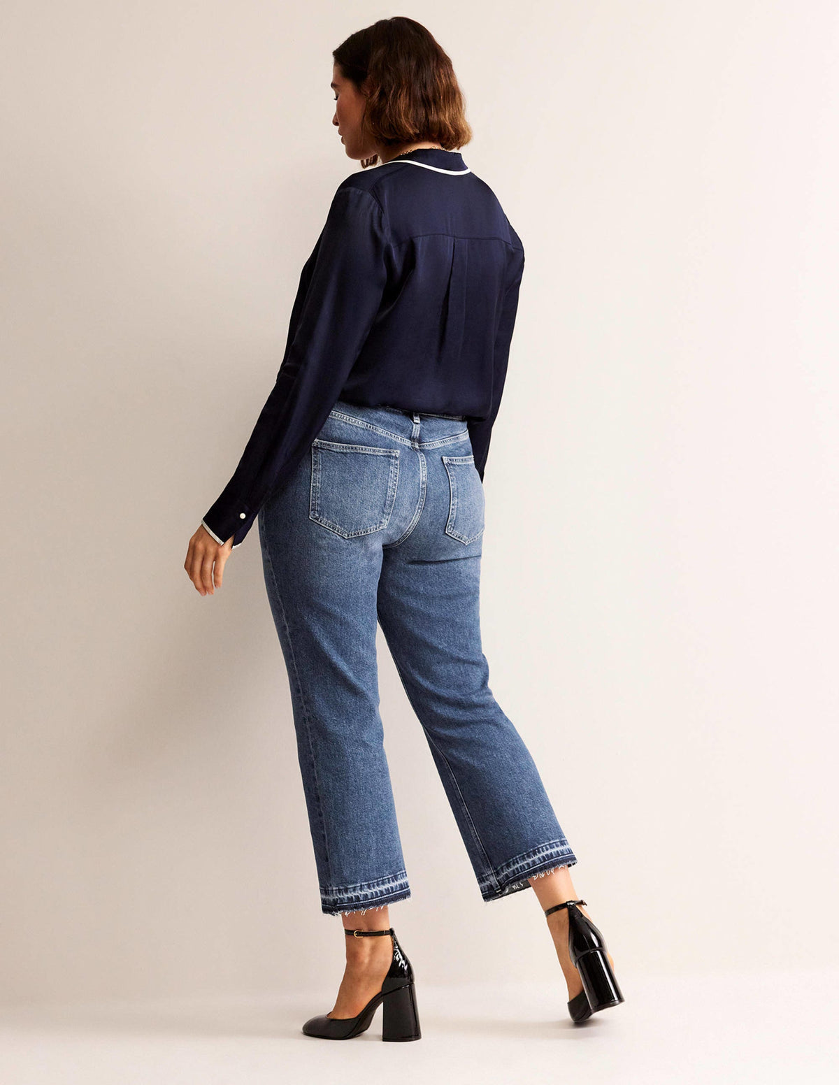 Mid Rise Baby Kick Jeans-Dark Vintage - Image 7