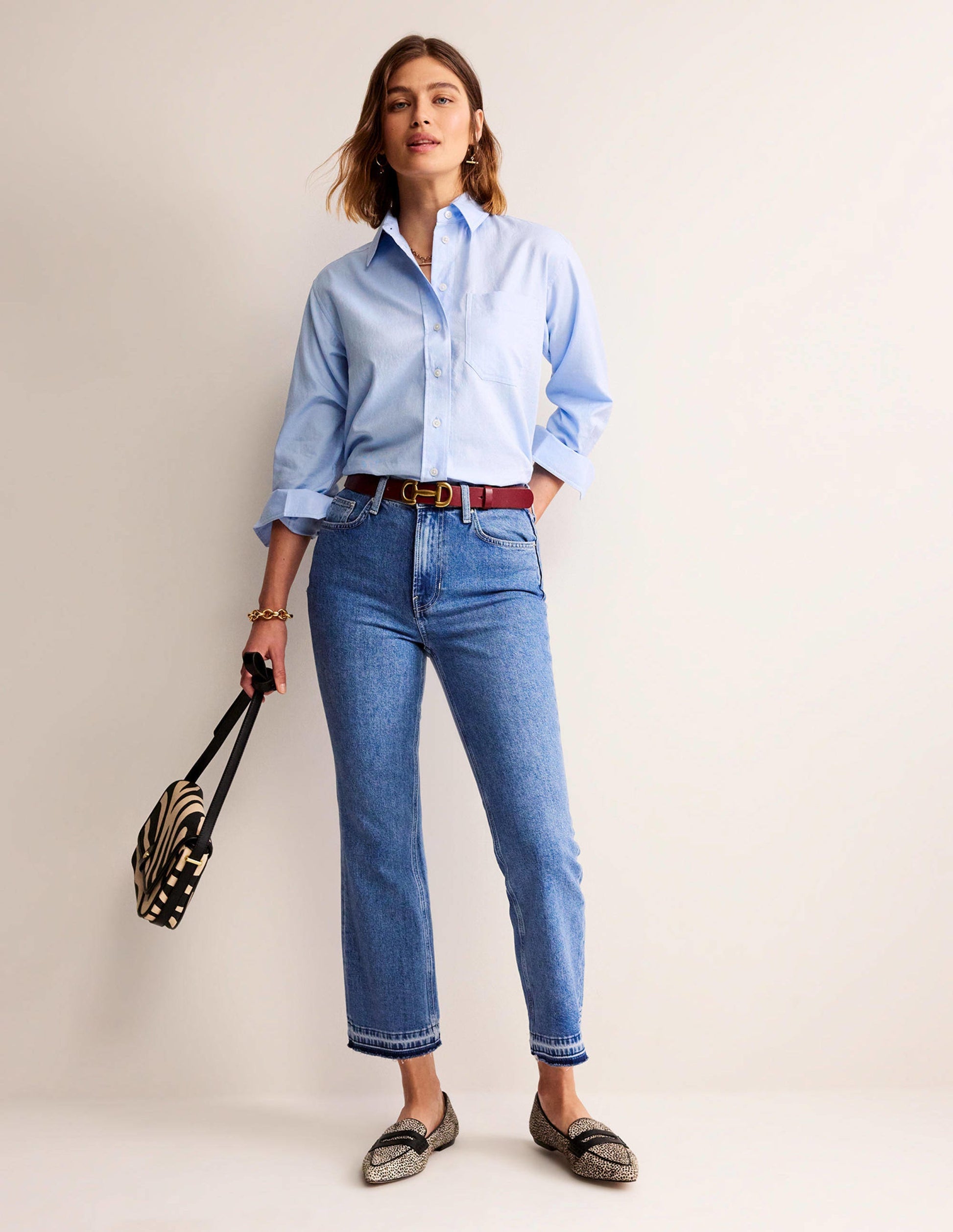 Mid Rise Baby Kick Jeans-Mid Vintage-1