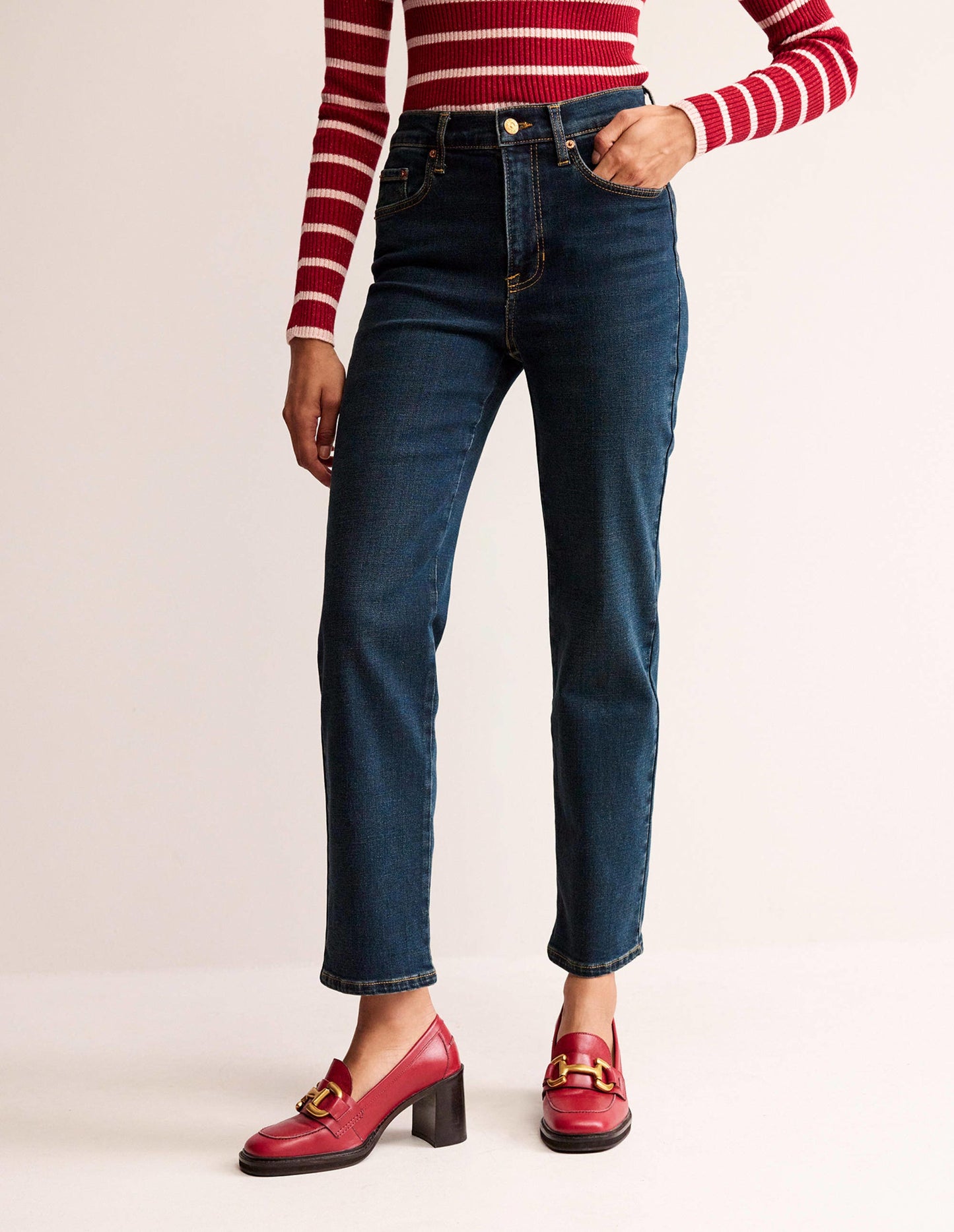 Mid Rise Slim Leg Jeans-Indigo Vintage