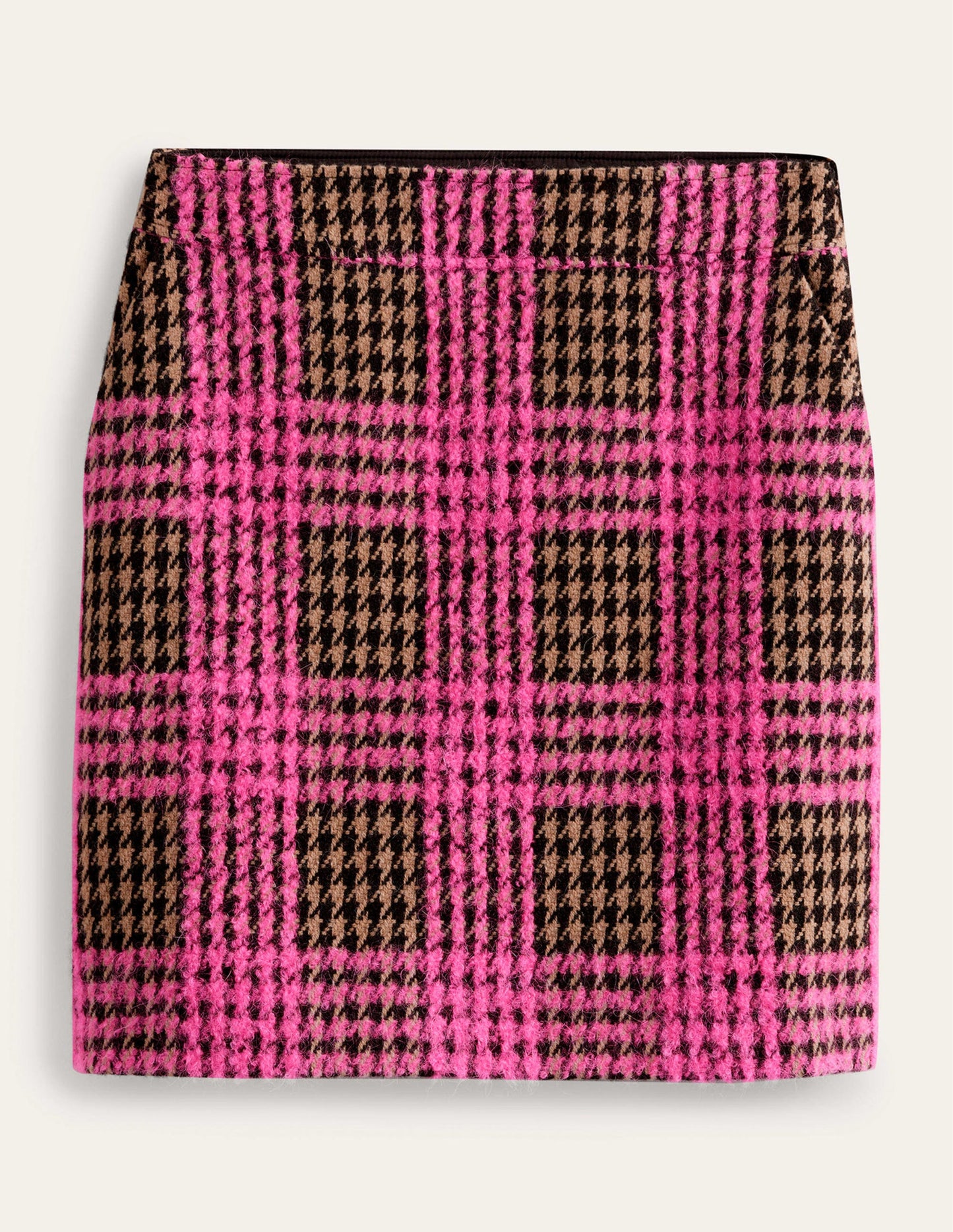 Estella Check Skirt-Neon Pink Check