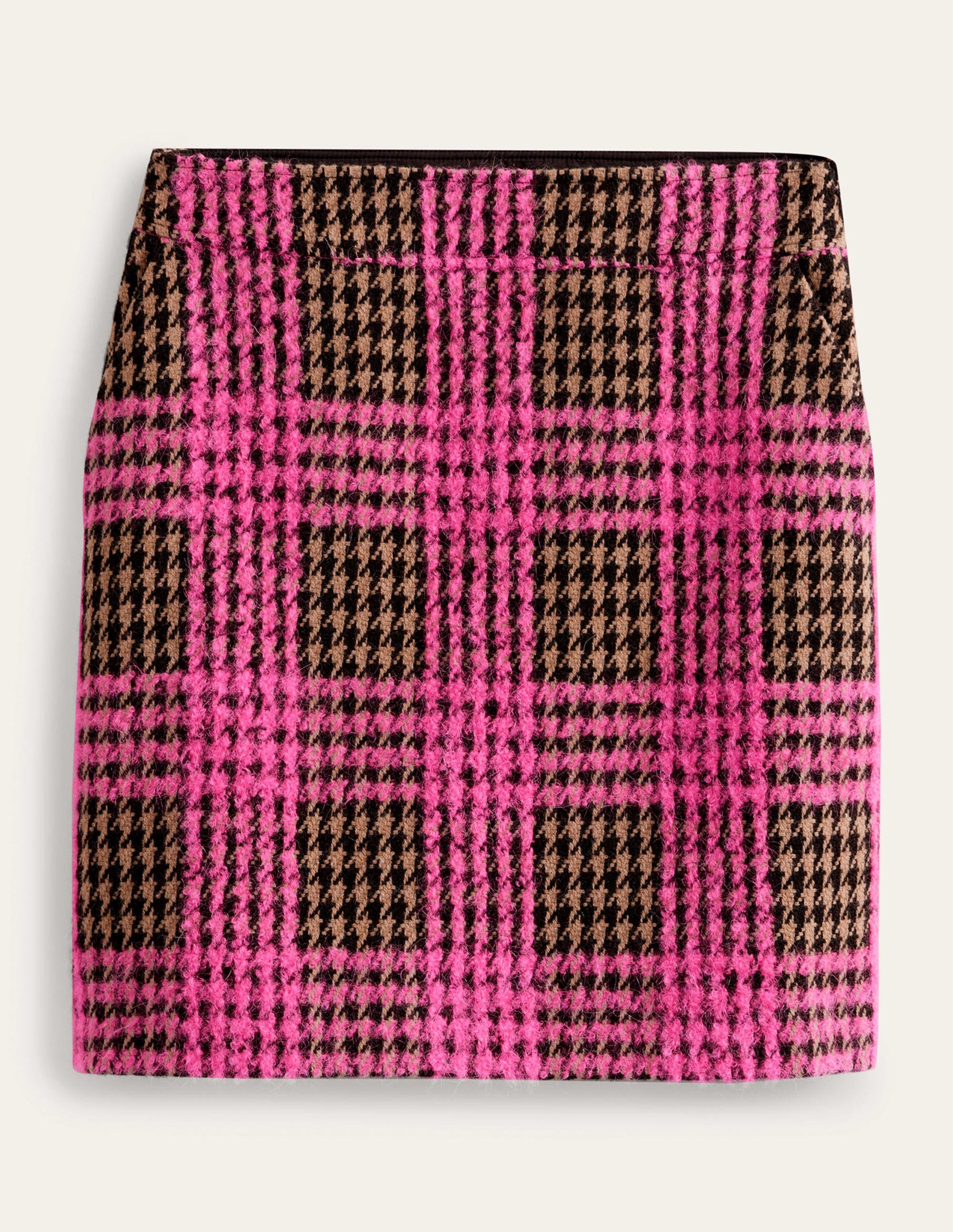 Estella Check Skirt-Neon Pink Check - Image 7