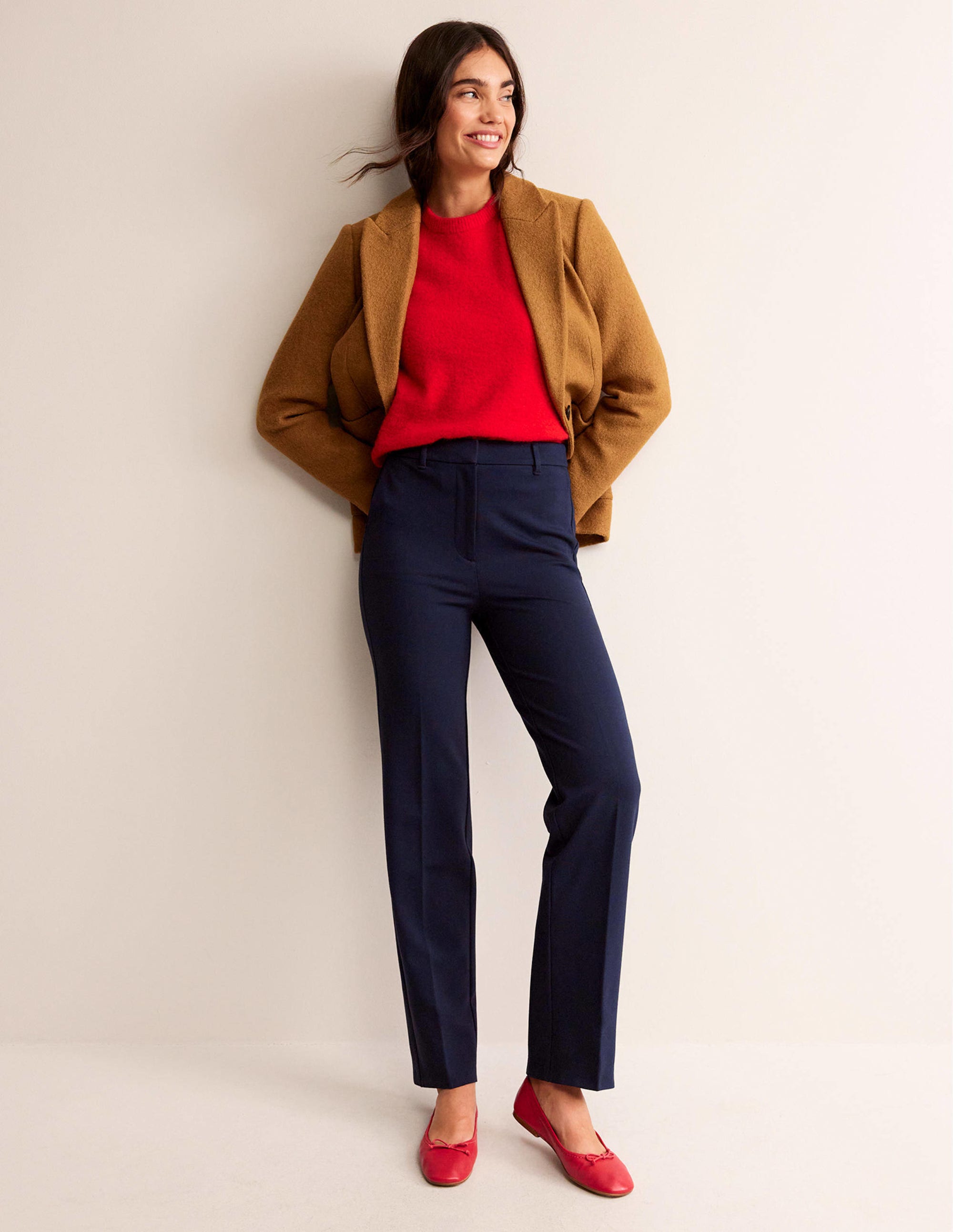 Pimlico Ponte Pants-Navy - Image 1