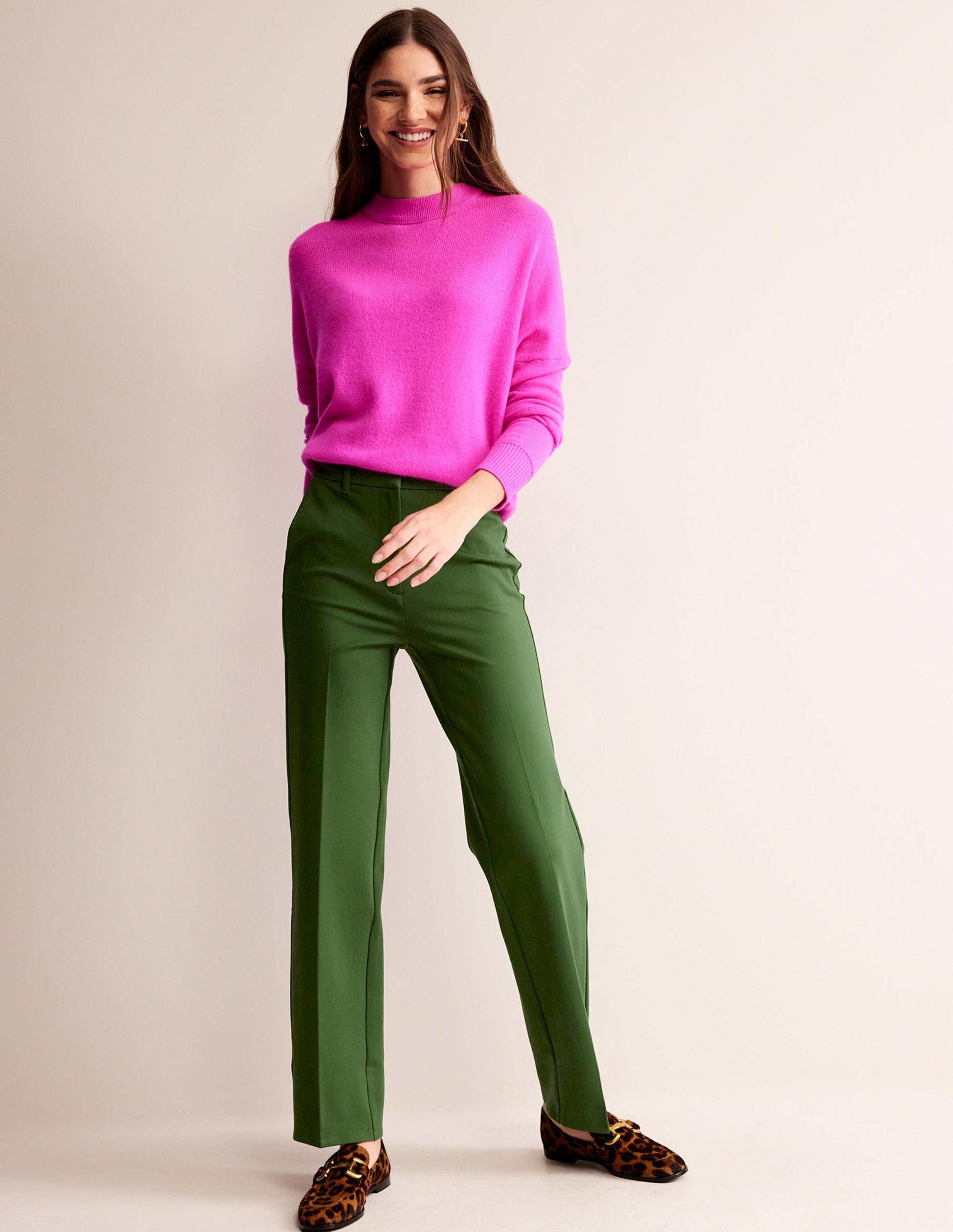 Pimlico Ponte Pants-Winter Green-1