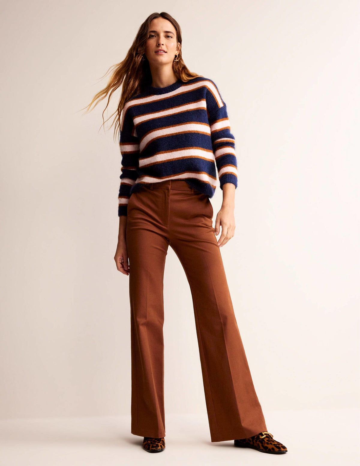 Brompton Bi-stretch Pants-Cognac-1