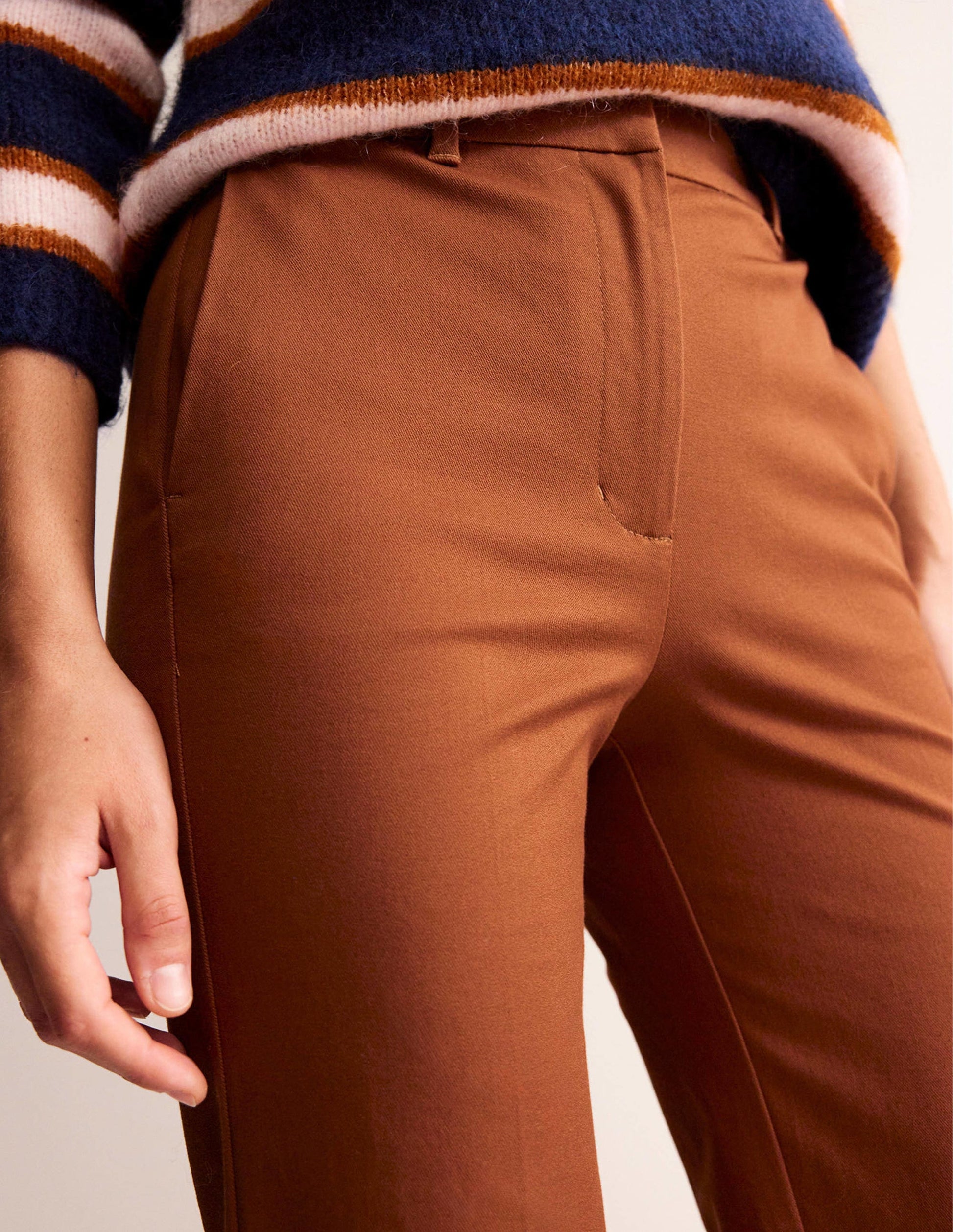 Brompton Bi-stretch Pants-Cognac-2