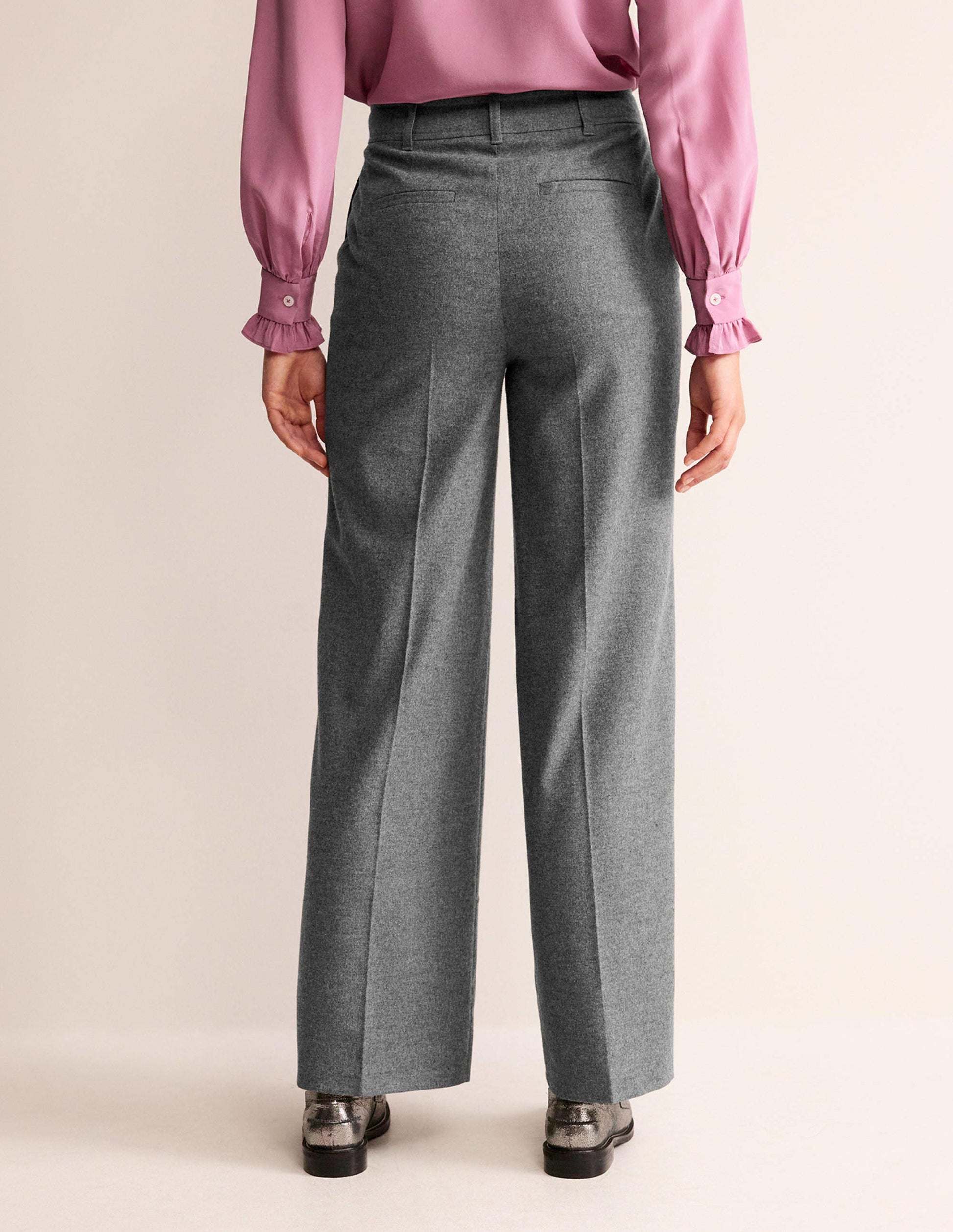 Westbourne Wool Pants-Charcoal Marl-3