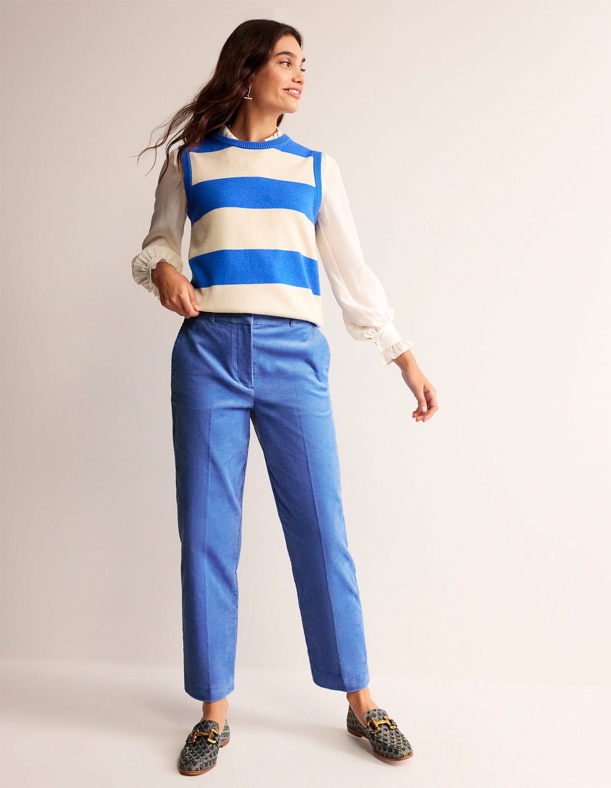 Kew Cord Pants-Marina - Image 1