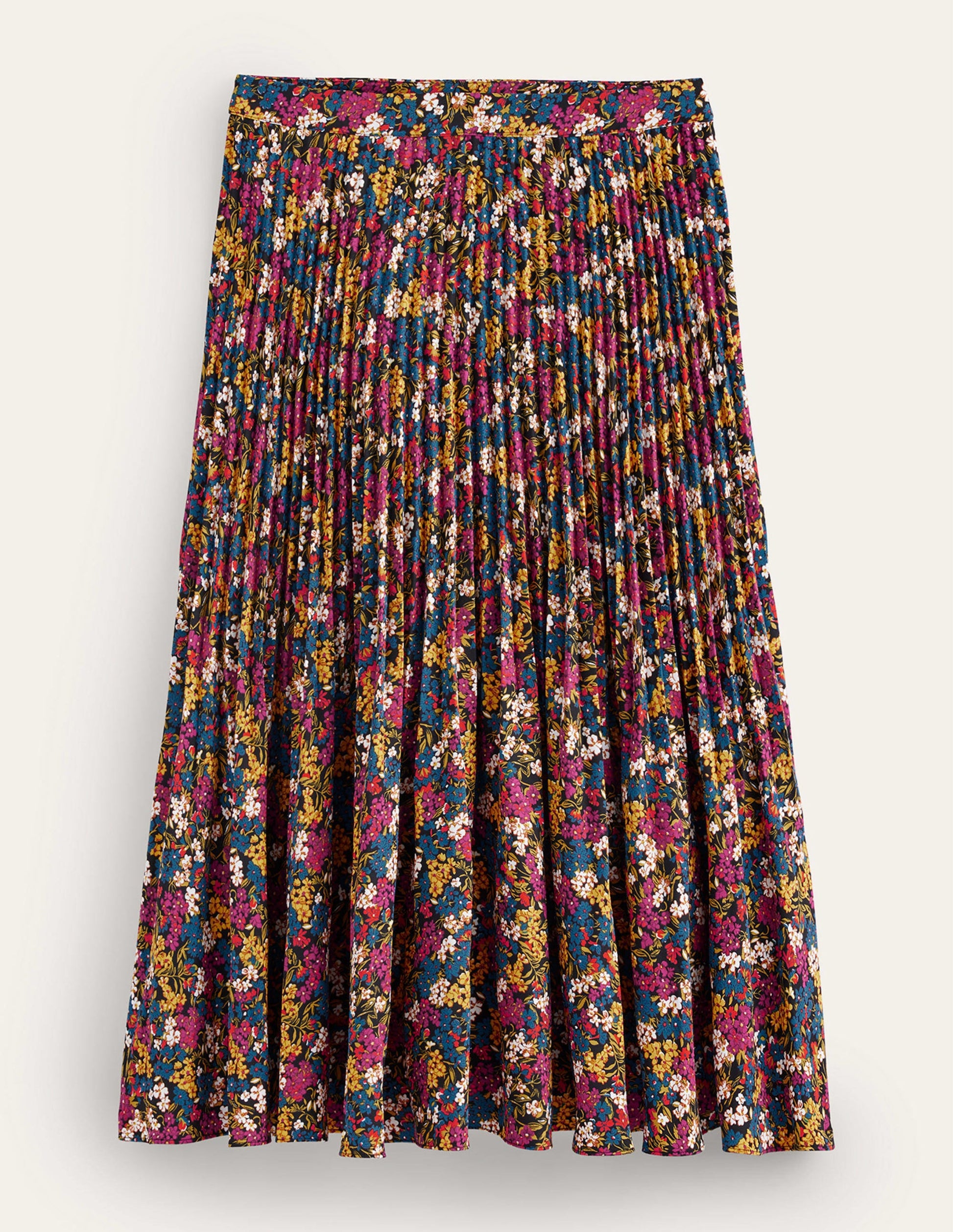 Pleated Midi Skirt-Multi, Botanic Dawn-10