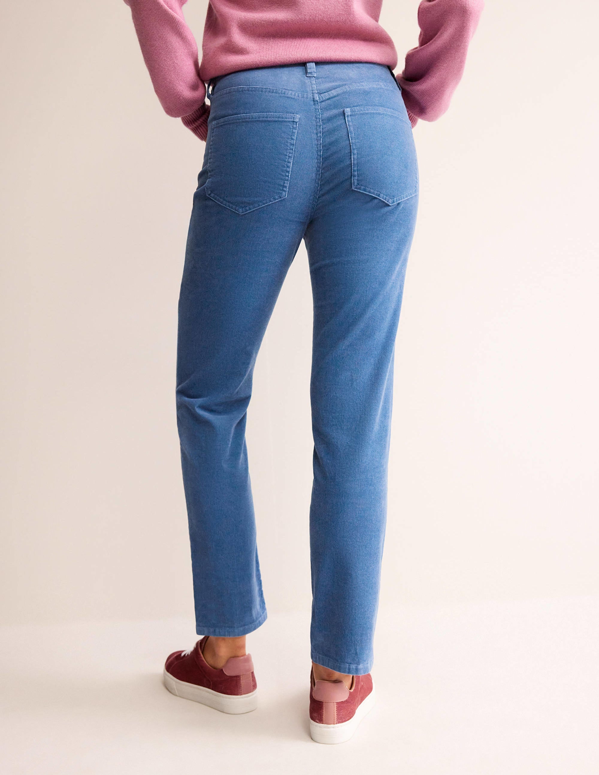 5 Pocket Cord Slim Jeans-Azure - Image 3