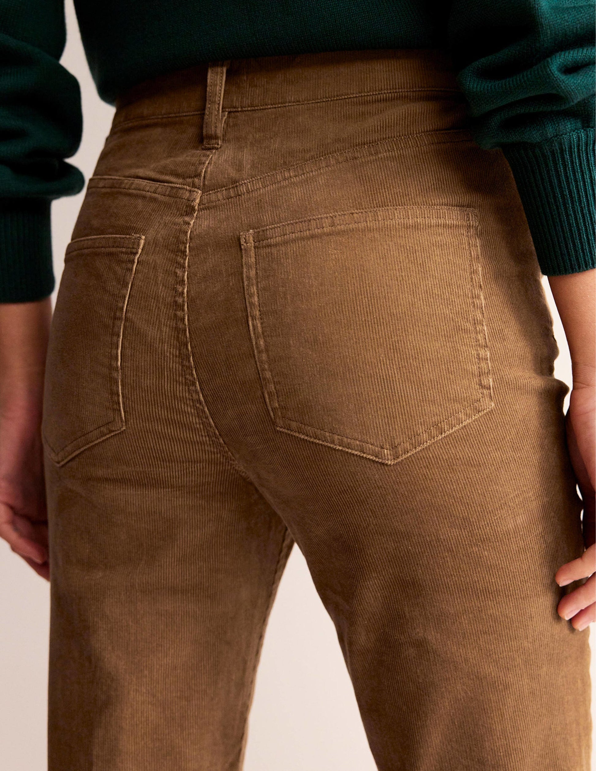 5 Pocket Cord Slim Jeans-Camel-2