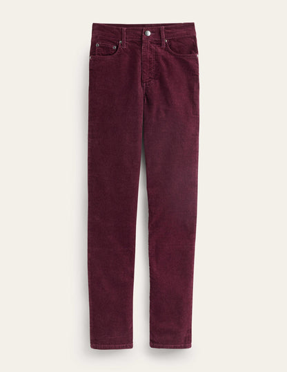 5 Pocket Cord Slim Jeans-Dark Burgundy-7