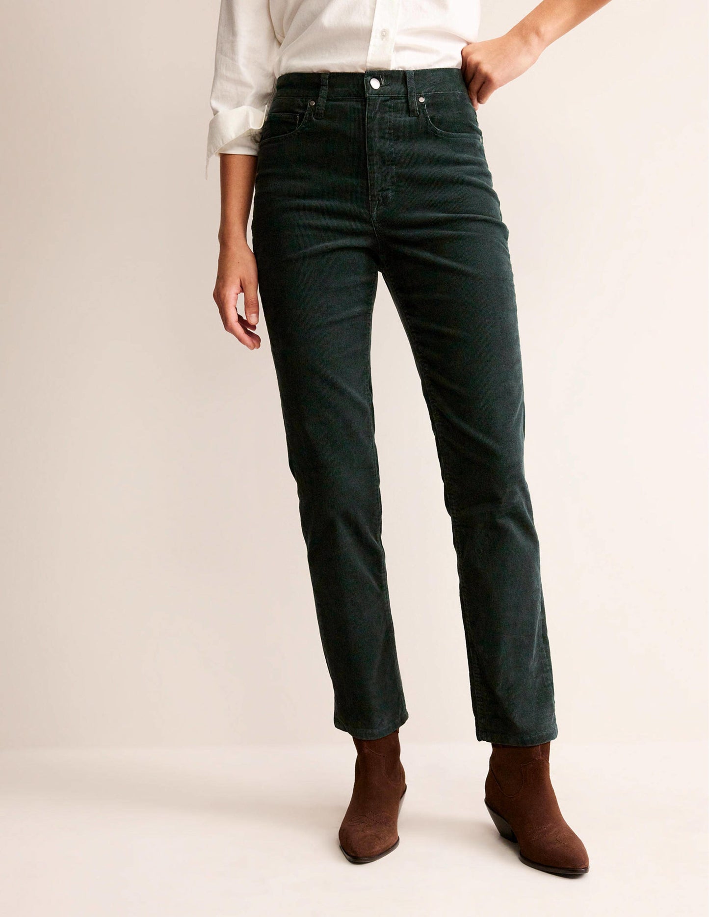 5 Pocket Cord Slim Jeans-Chatsworth Green