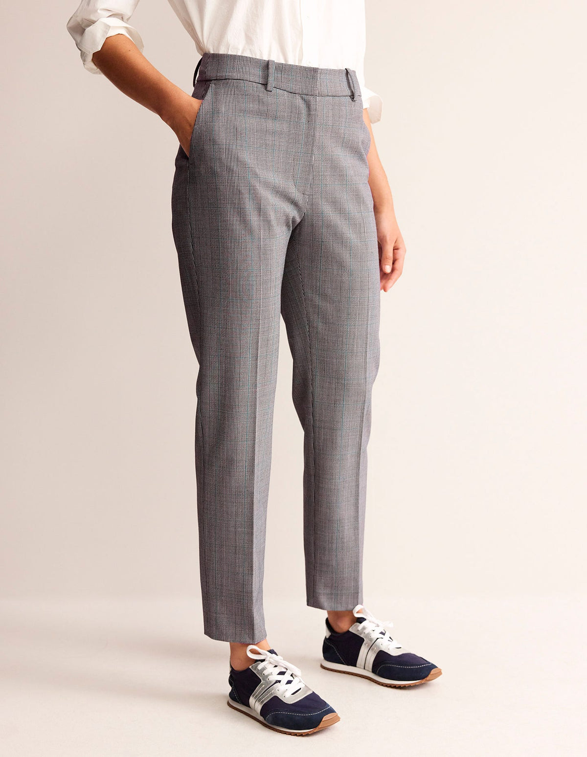 Kew Wool-Twill Pants-Ivory, Charcoal and Blue Pow - Image 4