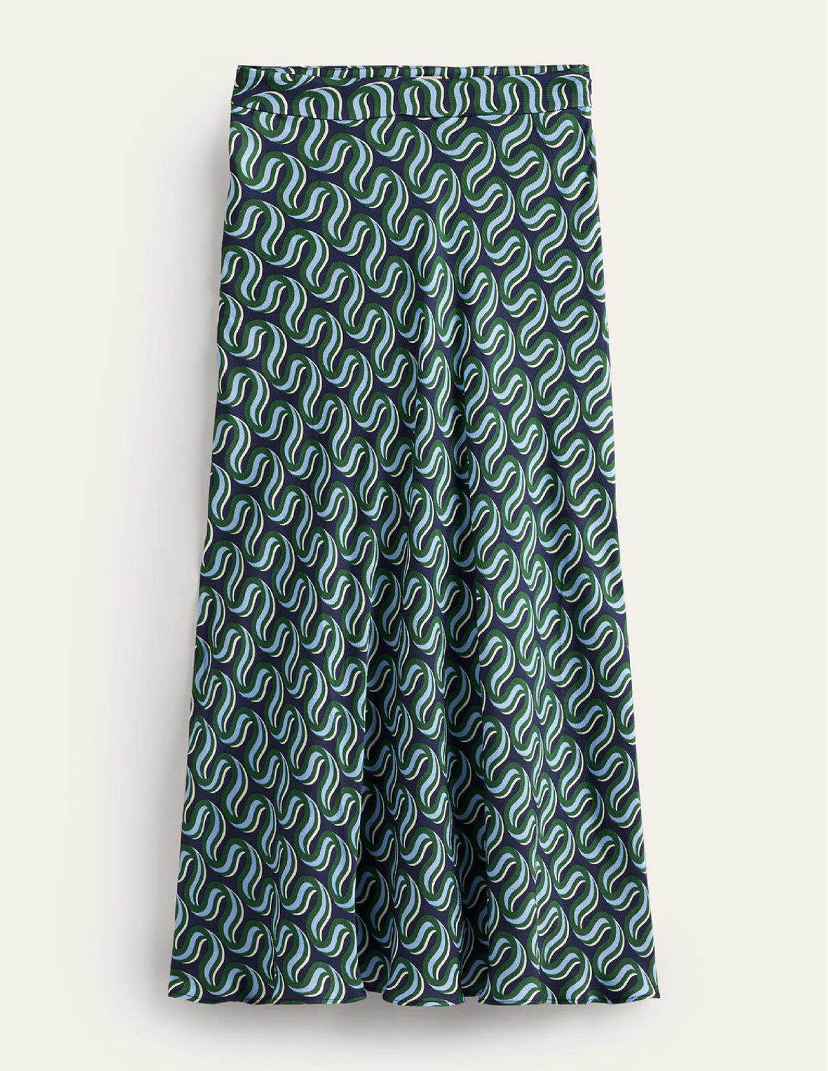 Cecelia Midi Skirt-Amazon Green, Ribbon Wave-6