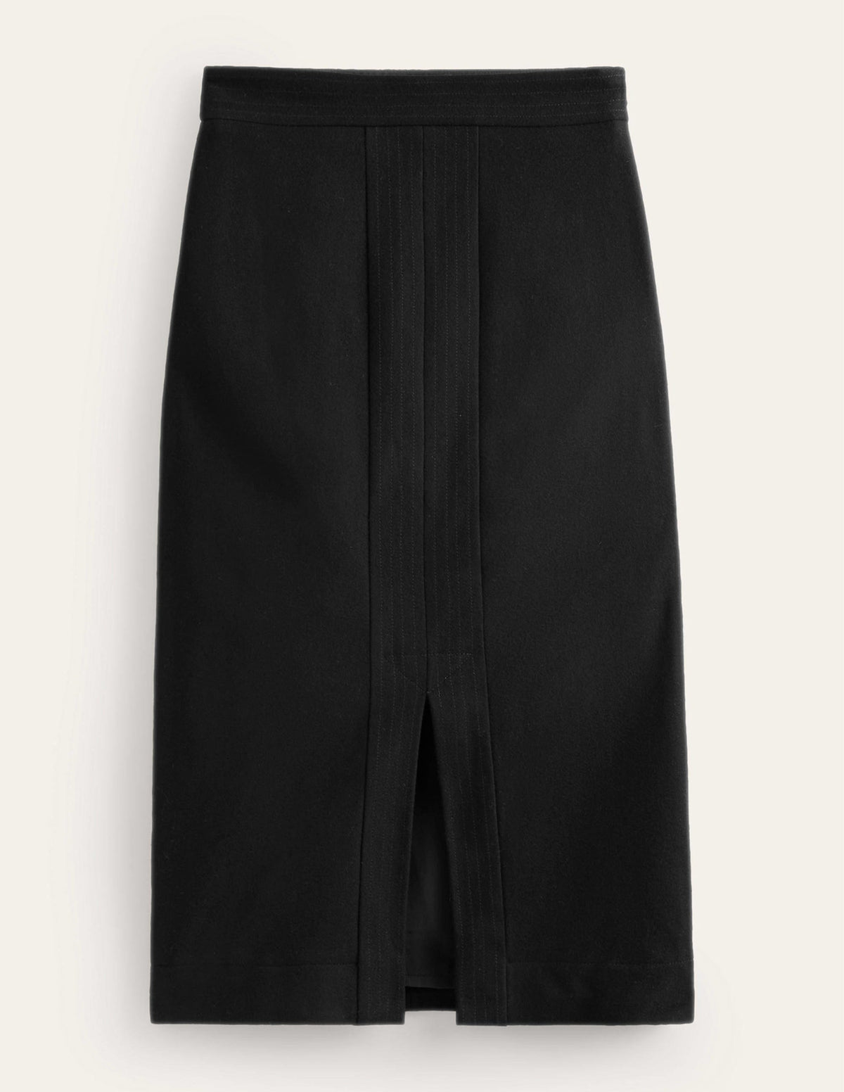 Wool Pencil Skirt-Black - Image 5