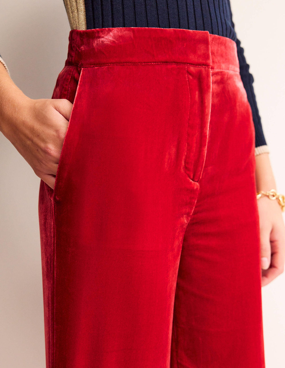 Westbourne Velvet Pants-Salsa - Image 2