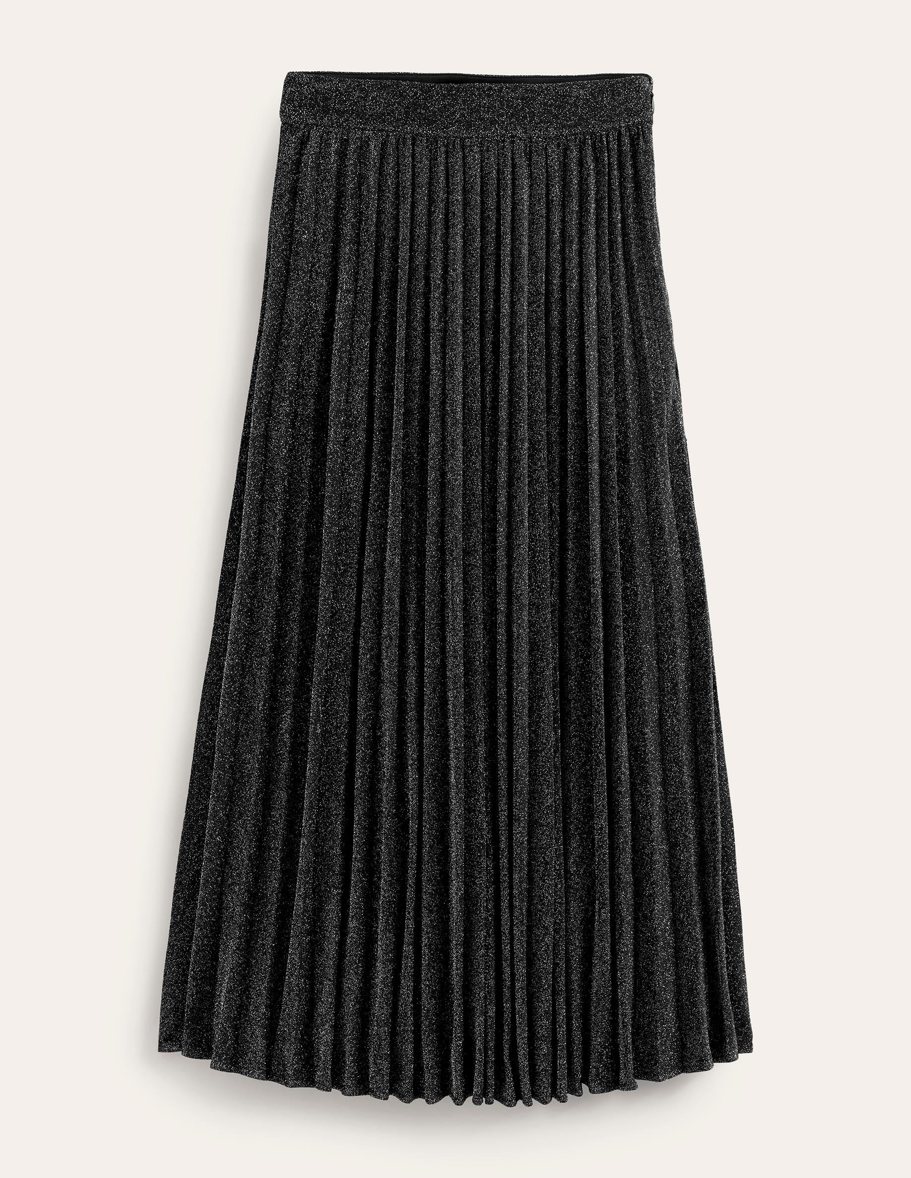 Jersey Metallic Pleated Skirt-Black Sparkle - Image 5