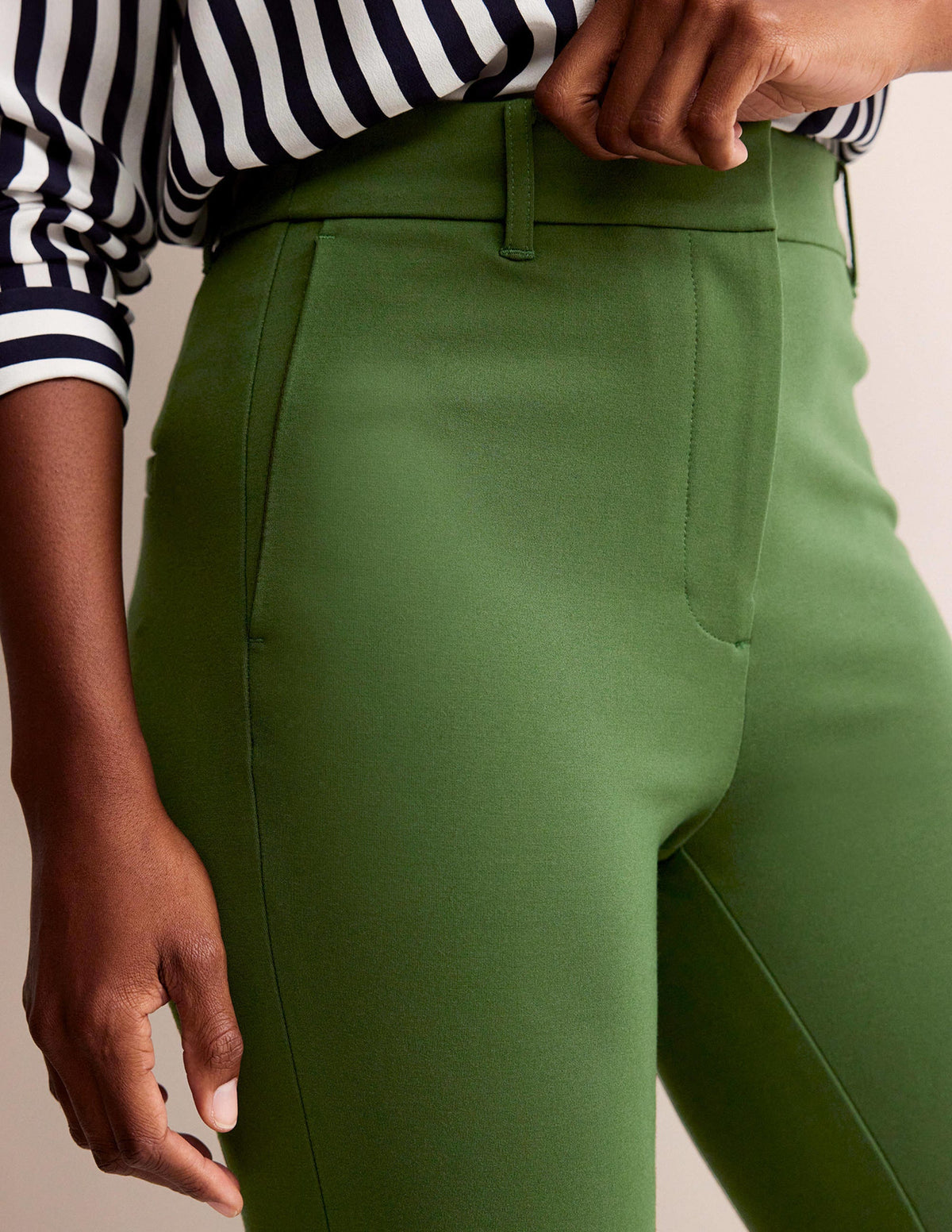 Highgate Ponte Pants-Winter Green - Image 2