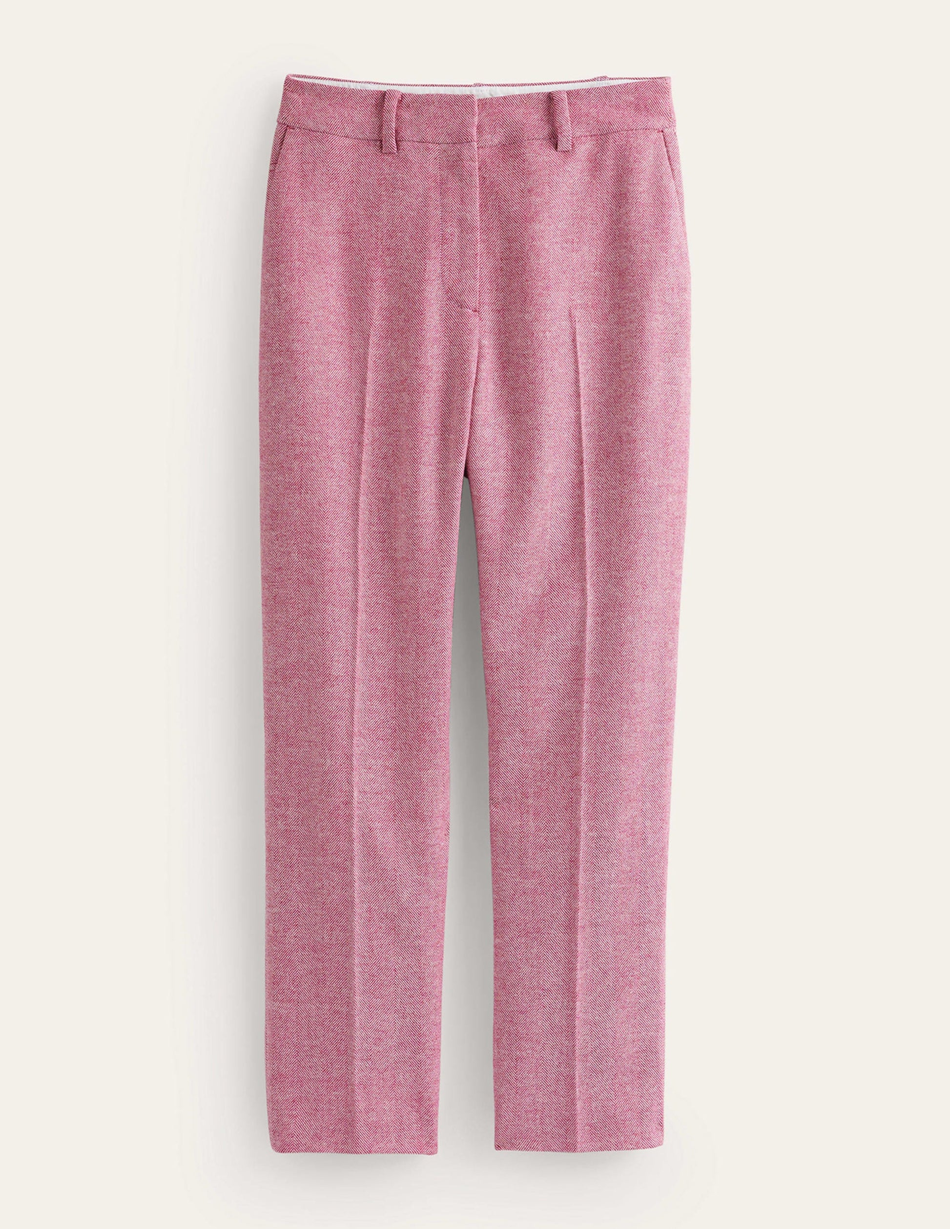 Kew Wool Pants-Pink Herringbone-6