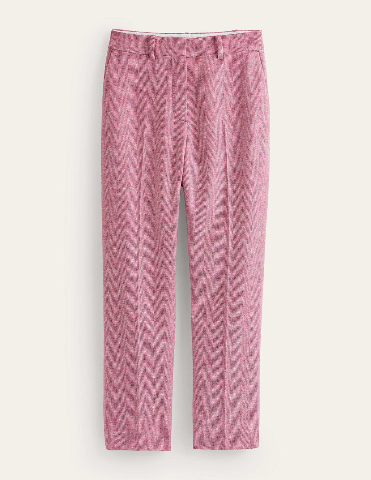 Kew Wool Pants-Pink Herringbone - Image 6