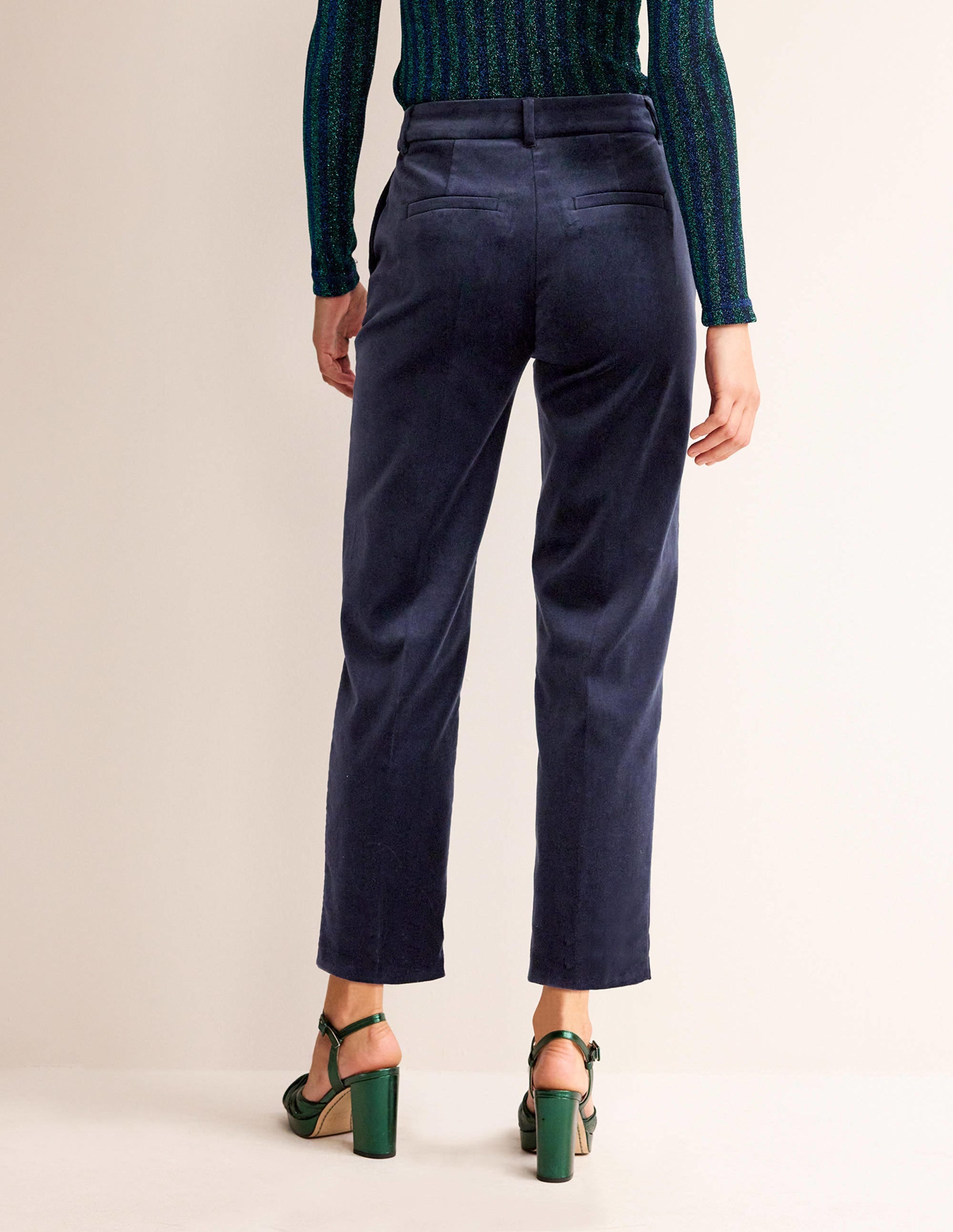 Kew Velvet Pants-Navy - Image 3