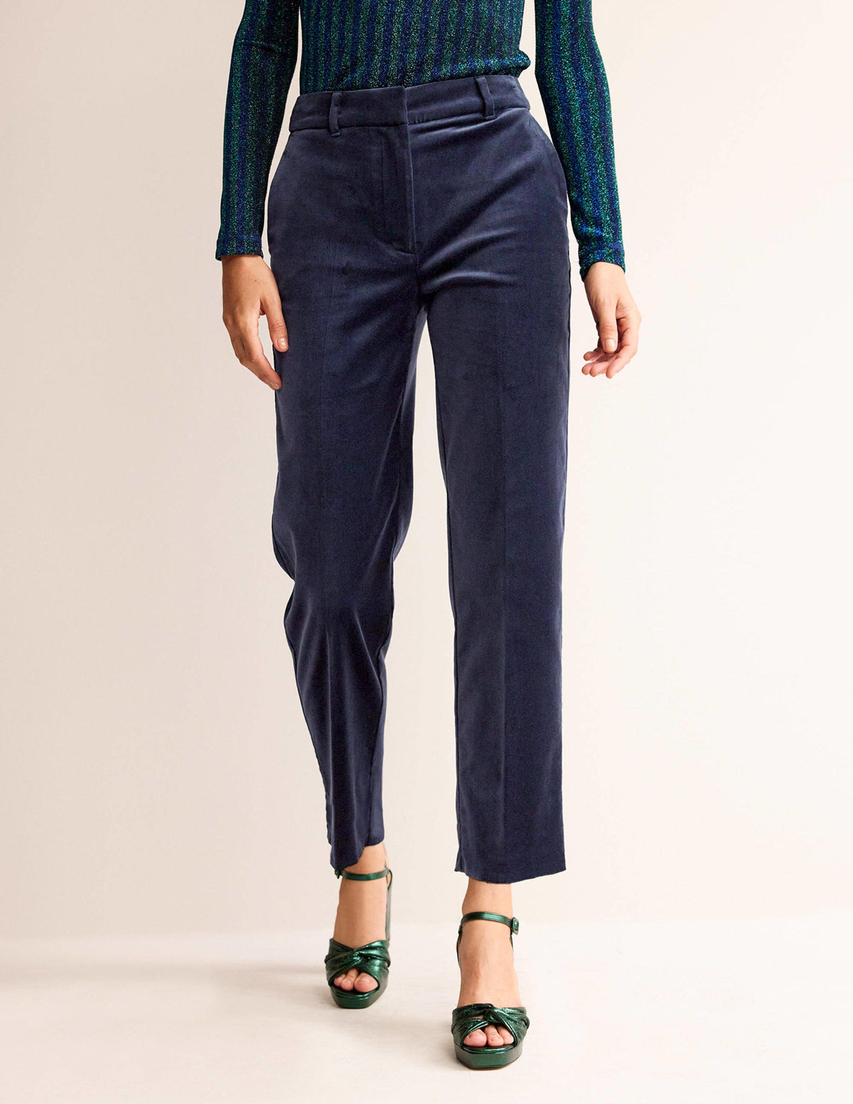 Kew Velvet Pants-Navy - Image 4